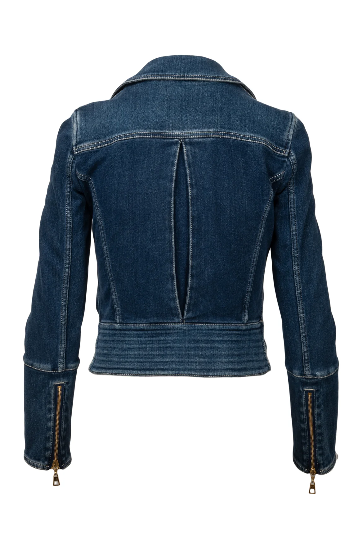 Louis Vuitton Size 38 2012 Dark Wash Denim Biker Jacket - Image 2