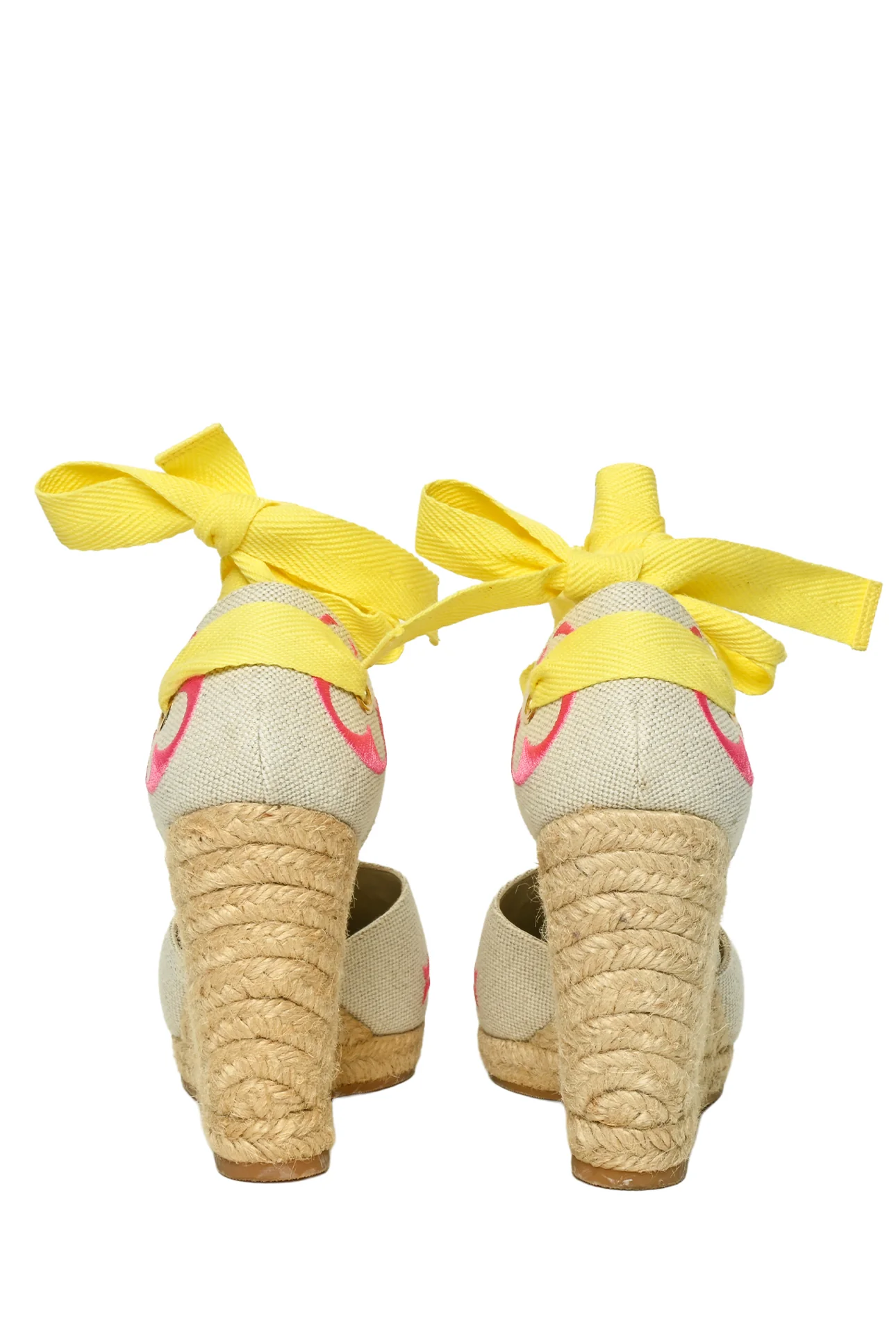 Louis Vuitton Size 38 Canvas Monogram Starboard Wedge Espadrilles - Image 4