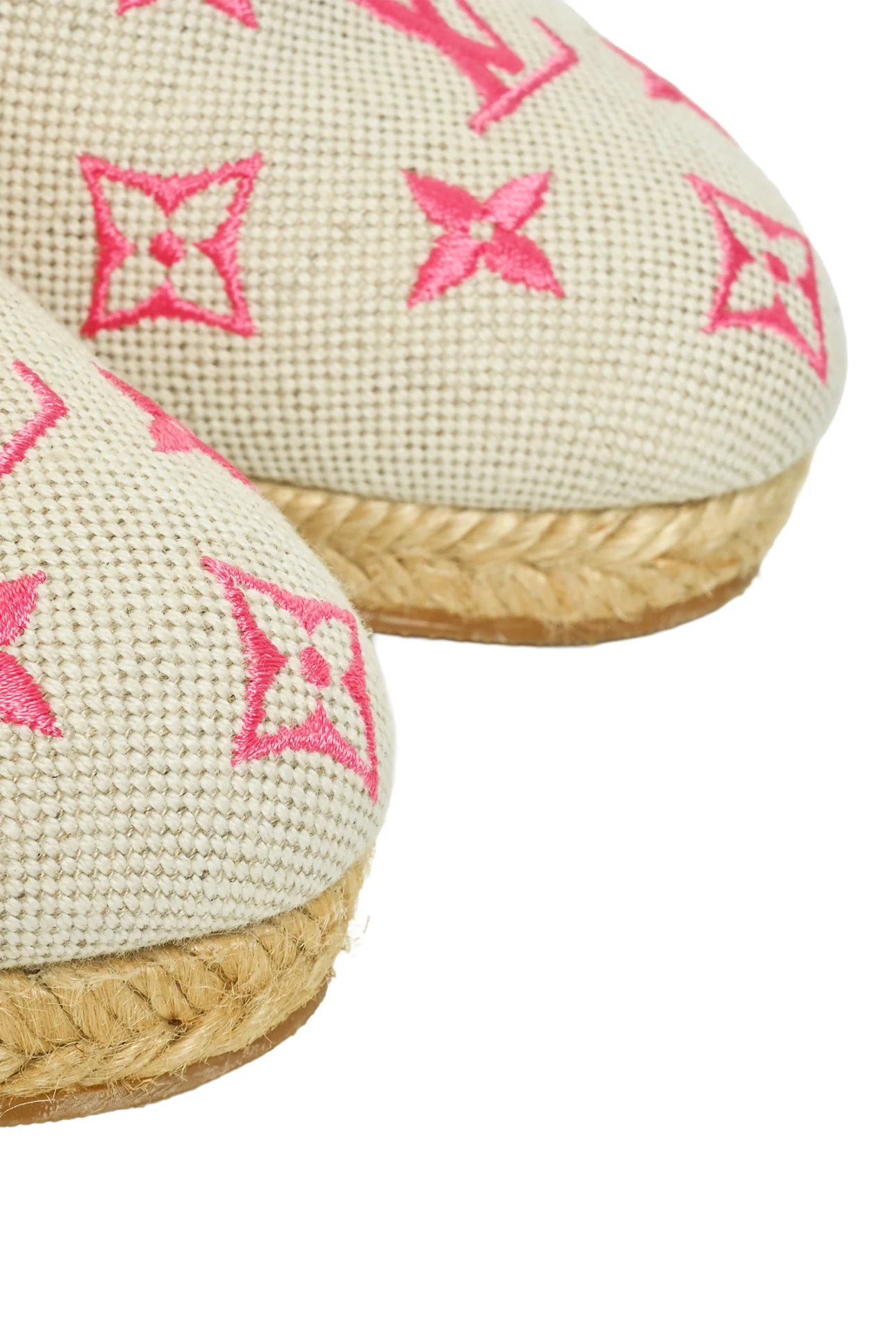 Louis Vuitton Size 38 Canvas Monogram Starboard Wedge Espadrilles - Image 5