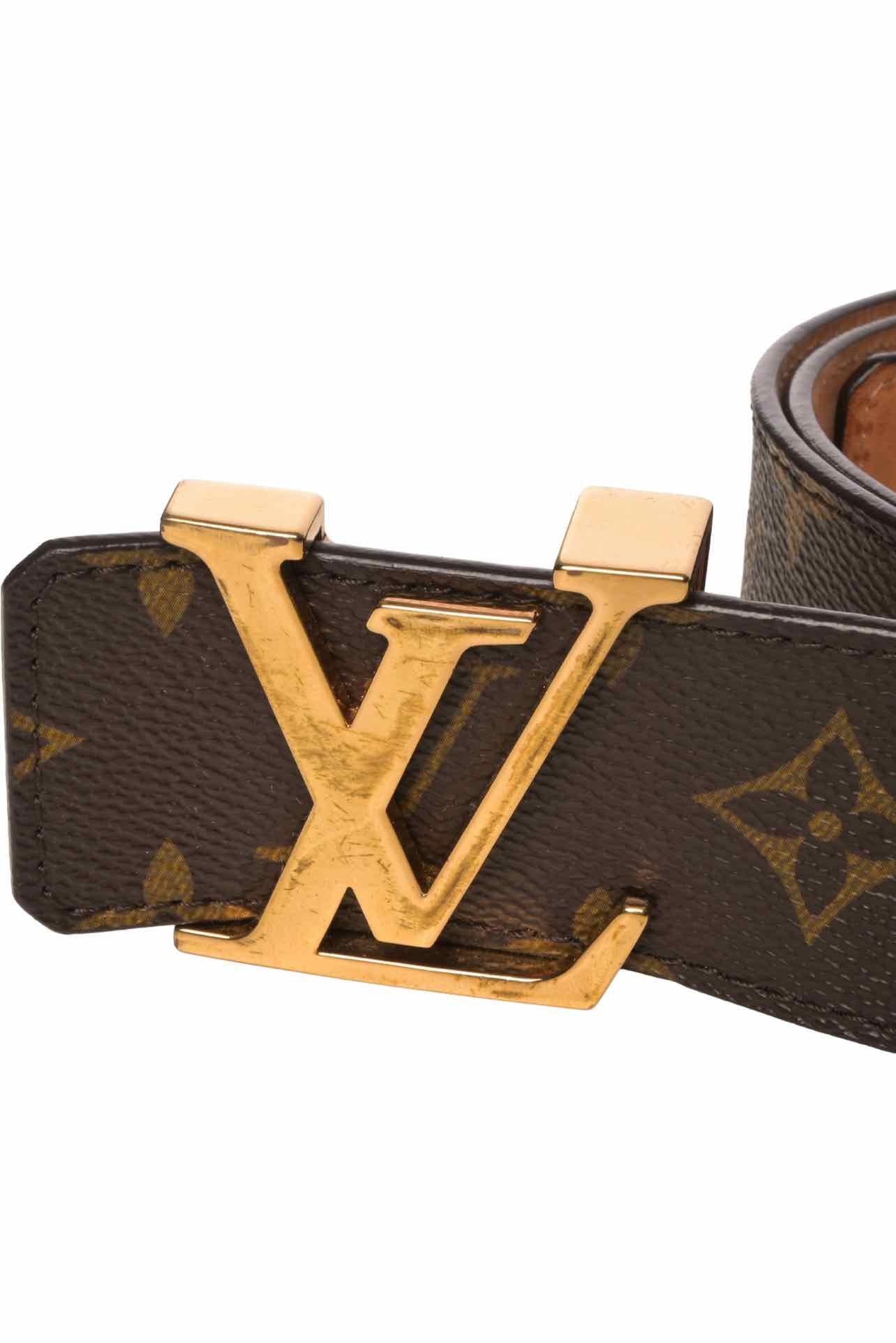 Louis Vuitton Size 38 Monogram Coated Canvas Initiales 40mm Belt - Image 3