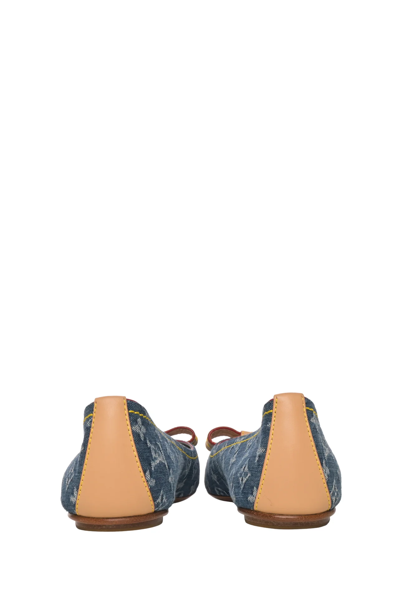 Louis Vuitton Size 38 Monogram Denim Bow Ballet Flats - Image 5