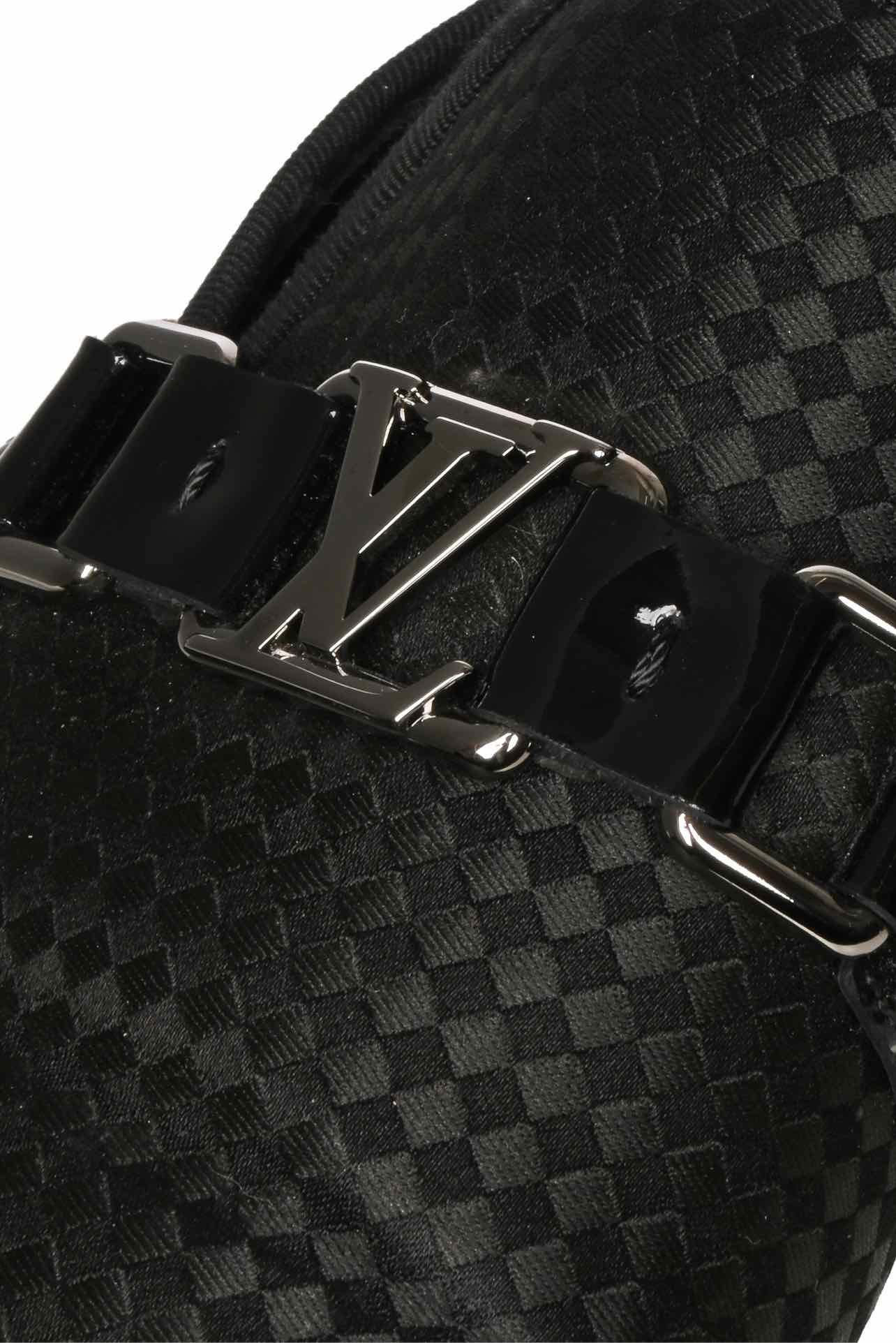 Louis Vuitton Size 9 Men's LV Plaque Satin Slip On Loafers - Image 5