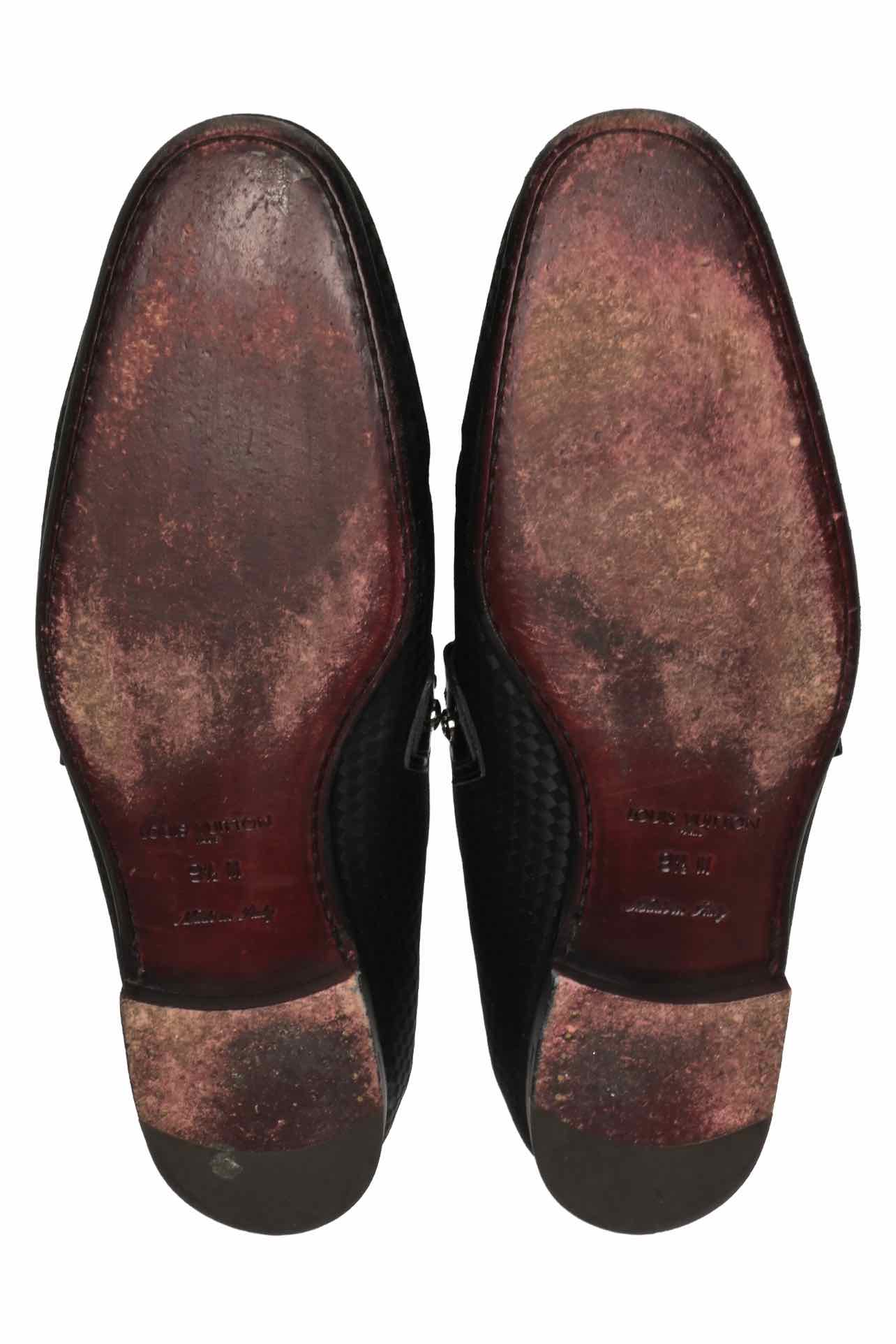 Louis Vuitton Size 9 Men's LV Plaque Satin Slip On Loafers - Image 7