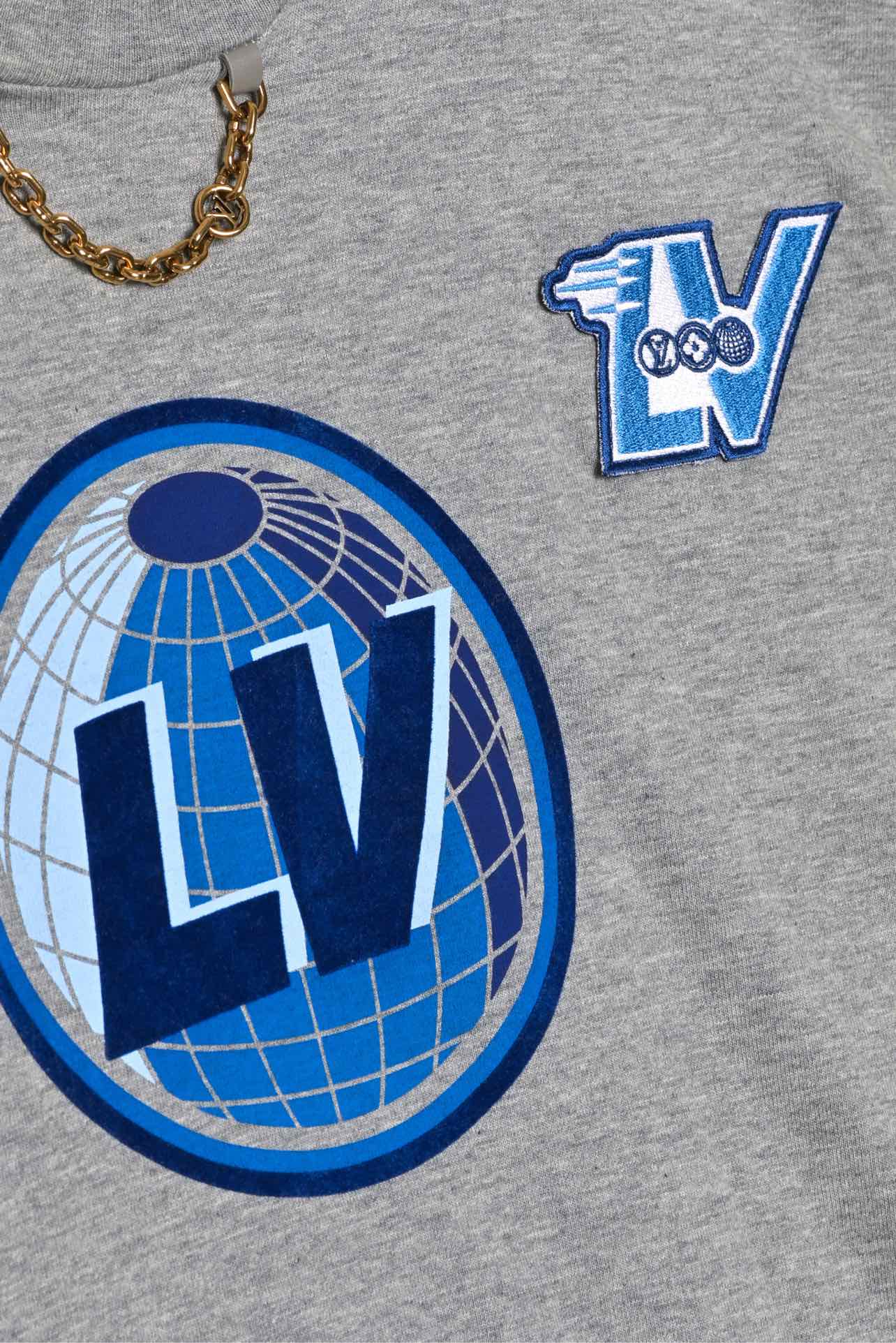 Louis Vuitton Size S LV Globe Self-Tie T-Shirt - Image 3
