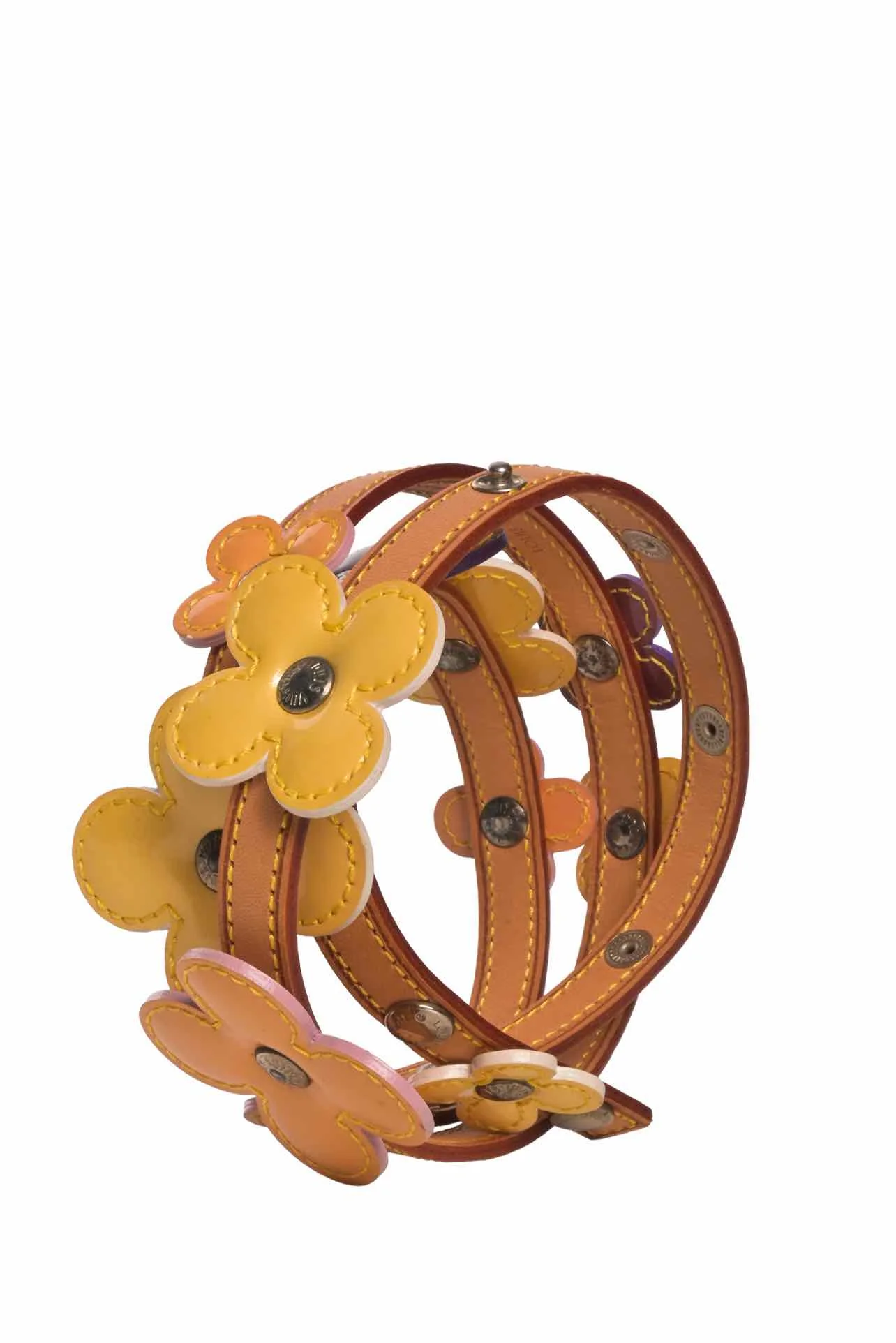 Louis Vuitton Size XS/S 2002 Fleur Vachetta Belt - Image 2