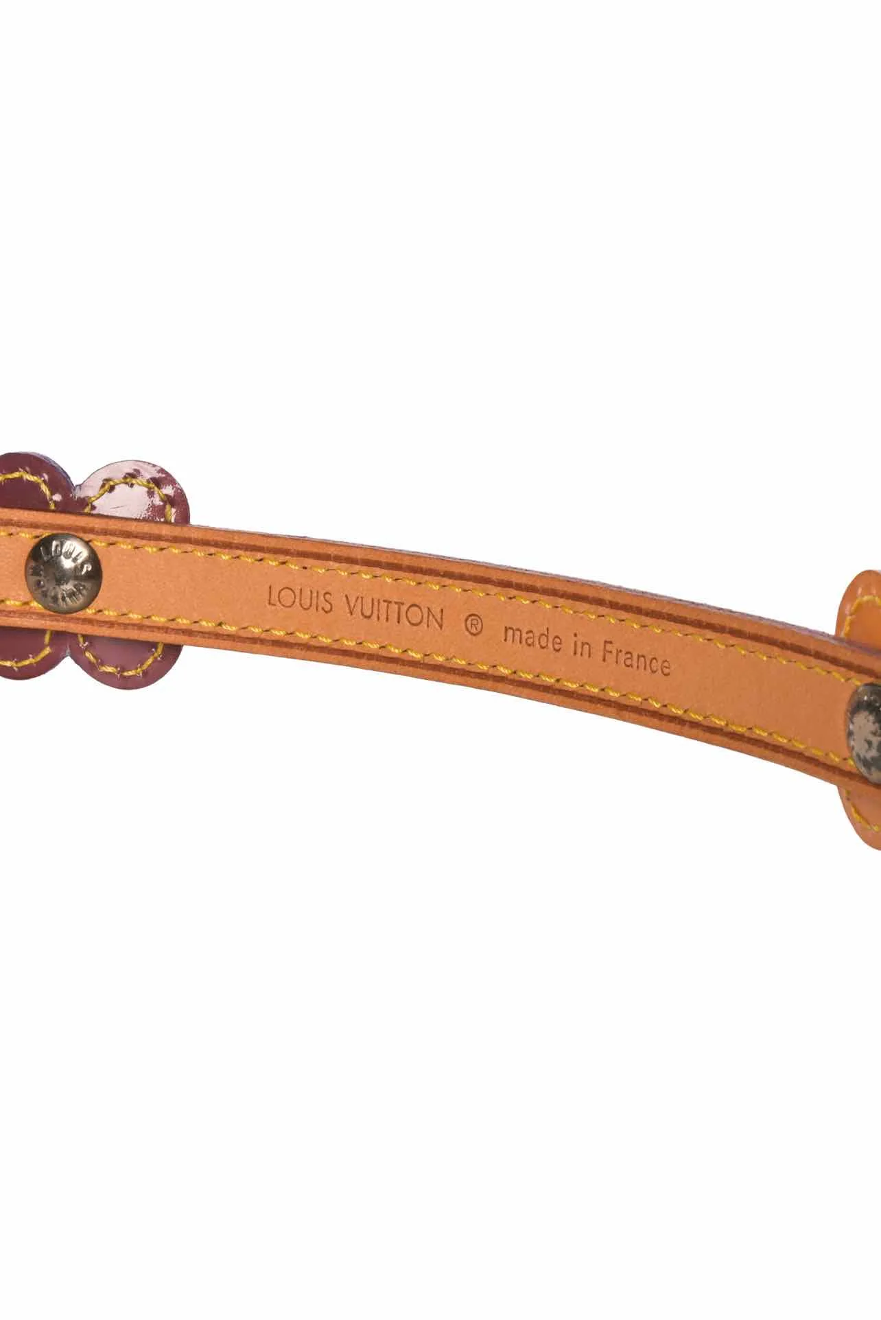Louis Vuitton Size XS/S 2002 Fleur Vachetta Belt - Image 3