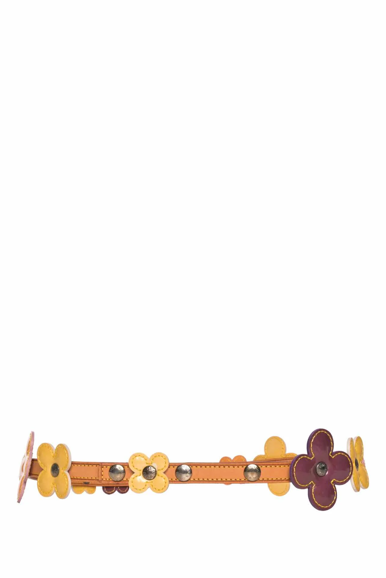 Louis Vuitton Size XS/S 2002 Fleur Vachetta Belt - Image 4