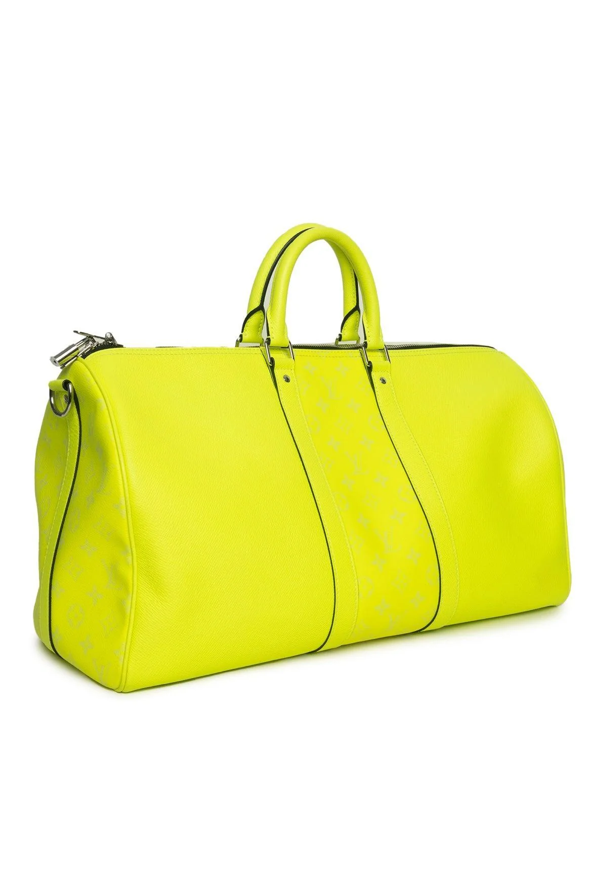 Louis Vuitton Taiga & Monogram Coated Canvas Keepall Bandouliere 50 Duffle Bag - Image 2