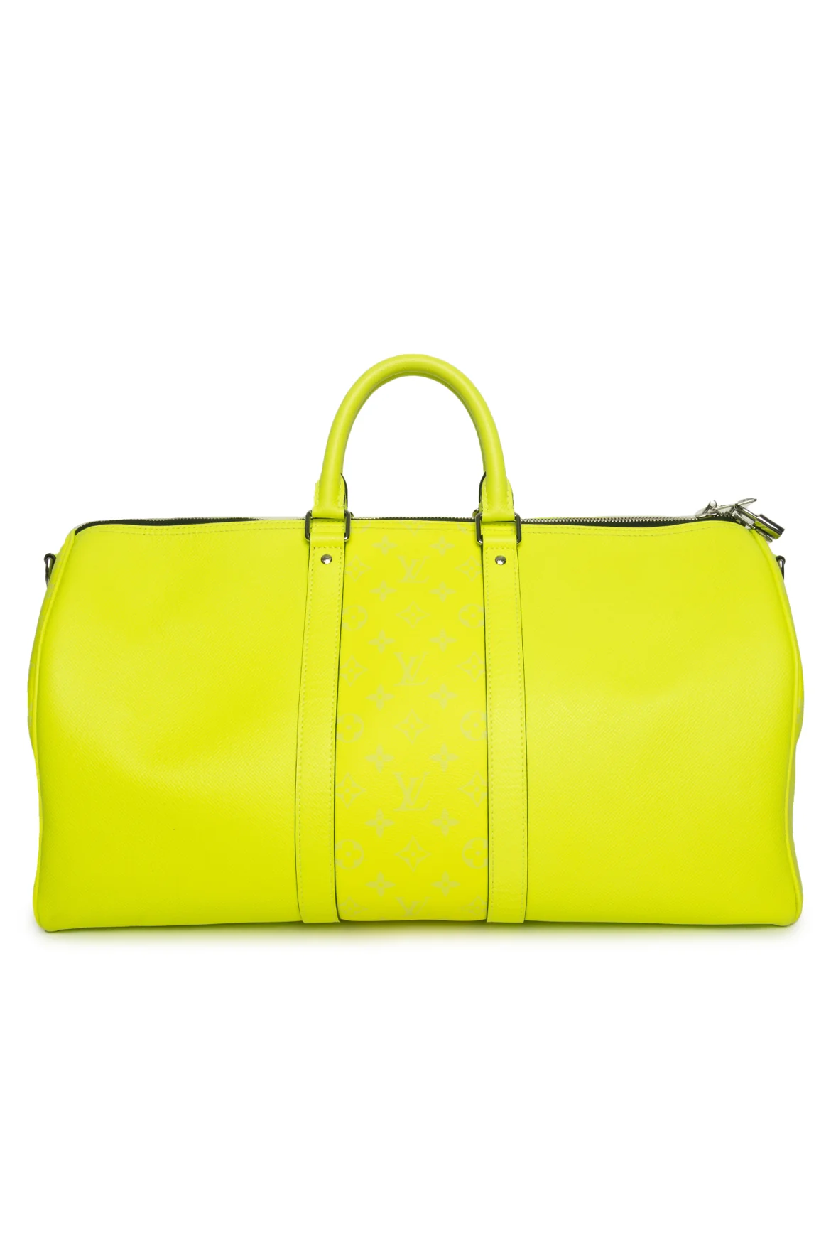 Louis Vuitton Taiga & Monogram Coated Canvas Keepall Bandouliere 50 Duffle Bag - Image 3