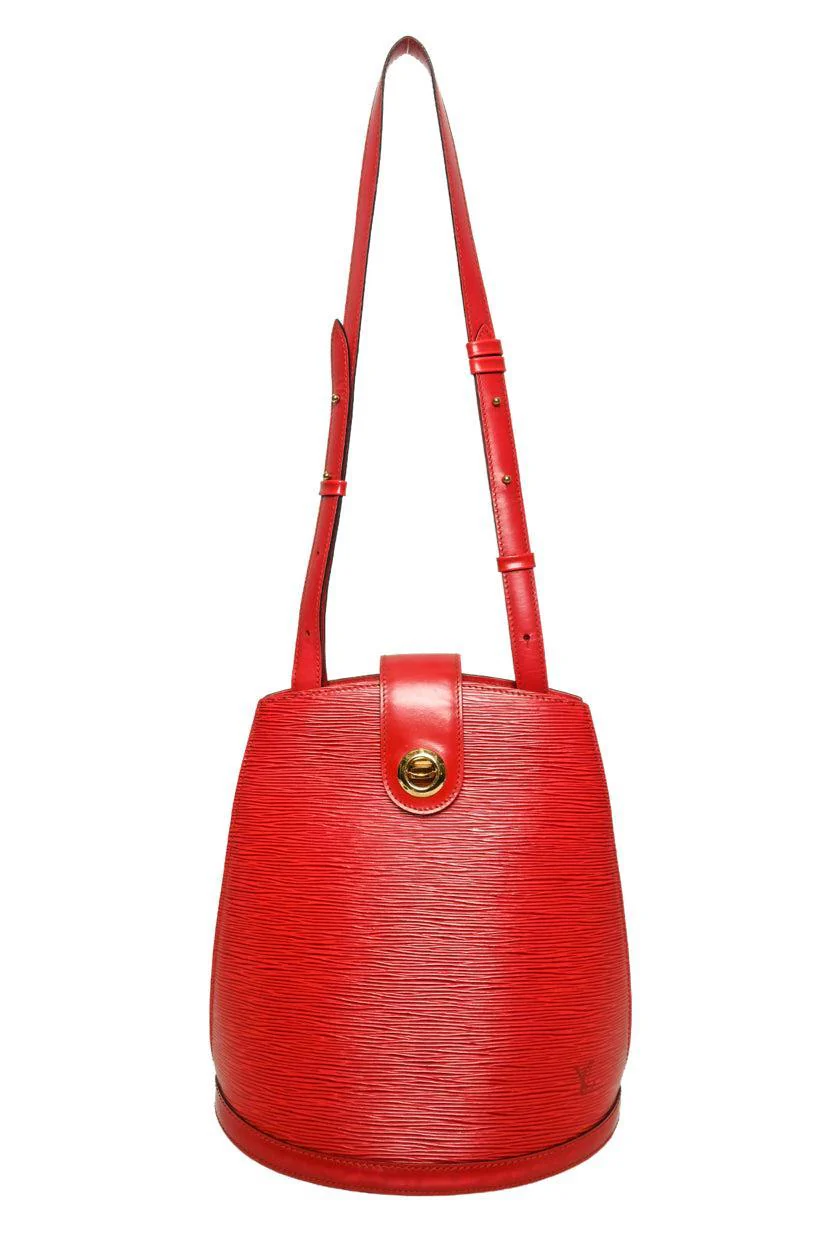 Louis Vuitton Vintage 1994 Epi Leather Cluny Bucket Shoulder Bag - Image 5