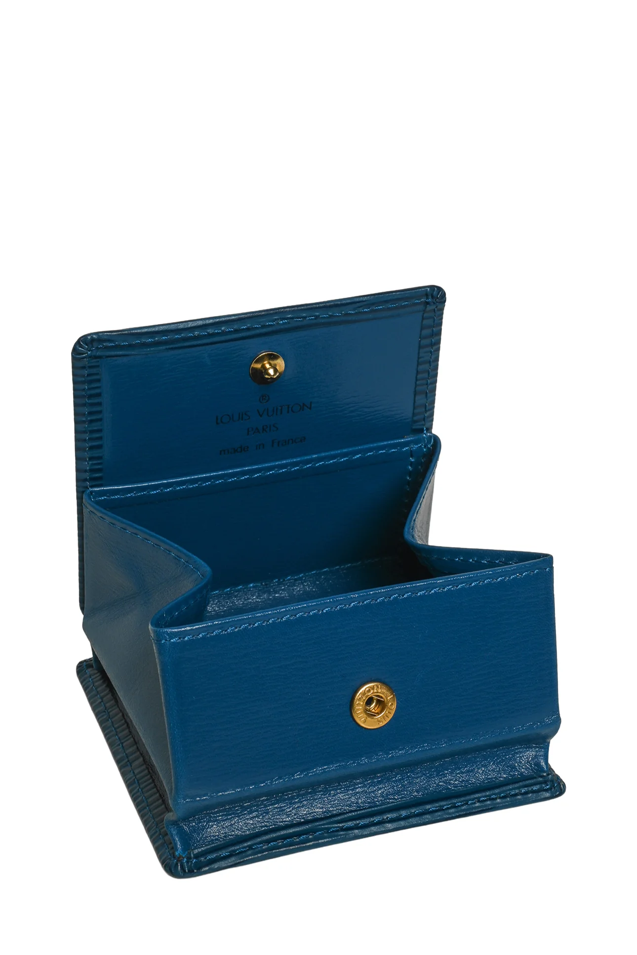Louis Vuitton Vintage 1995 Epi Leather Snap Closure Square Coin Pouch Wallet - Image 4