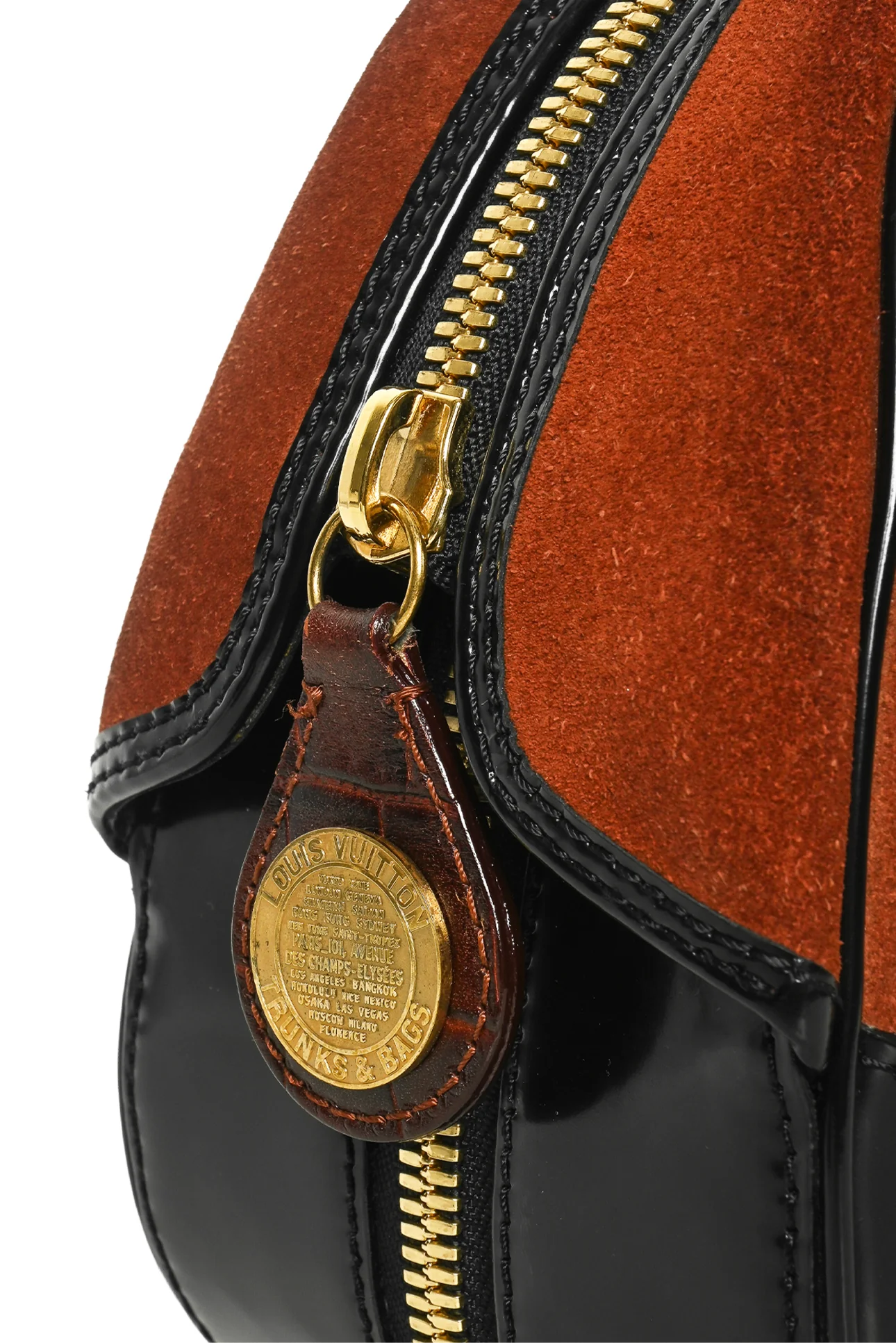 Louis Vuitton Vintage Suede Havane Stamped Trunk PM Purse - Image 5