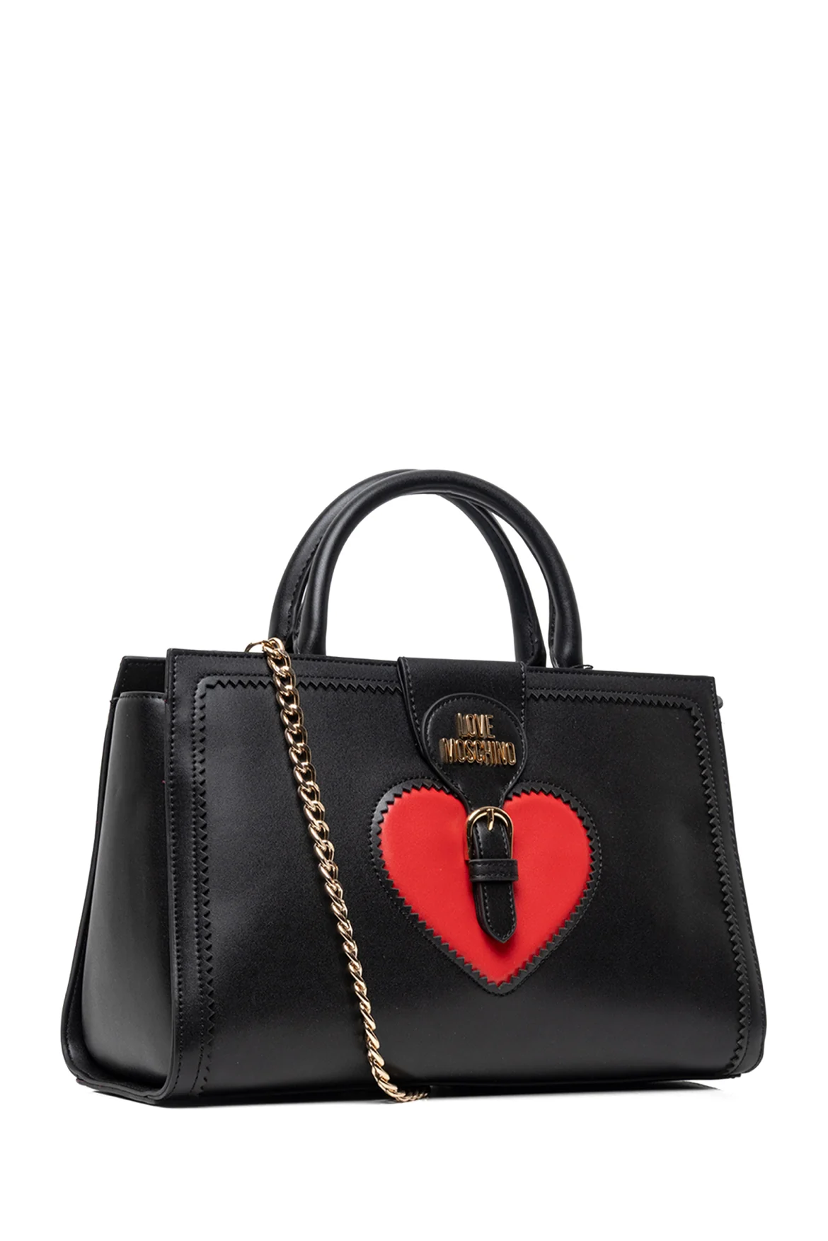 Love Moschino Leather Top Handle Heart Tote - Image 2
