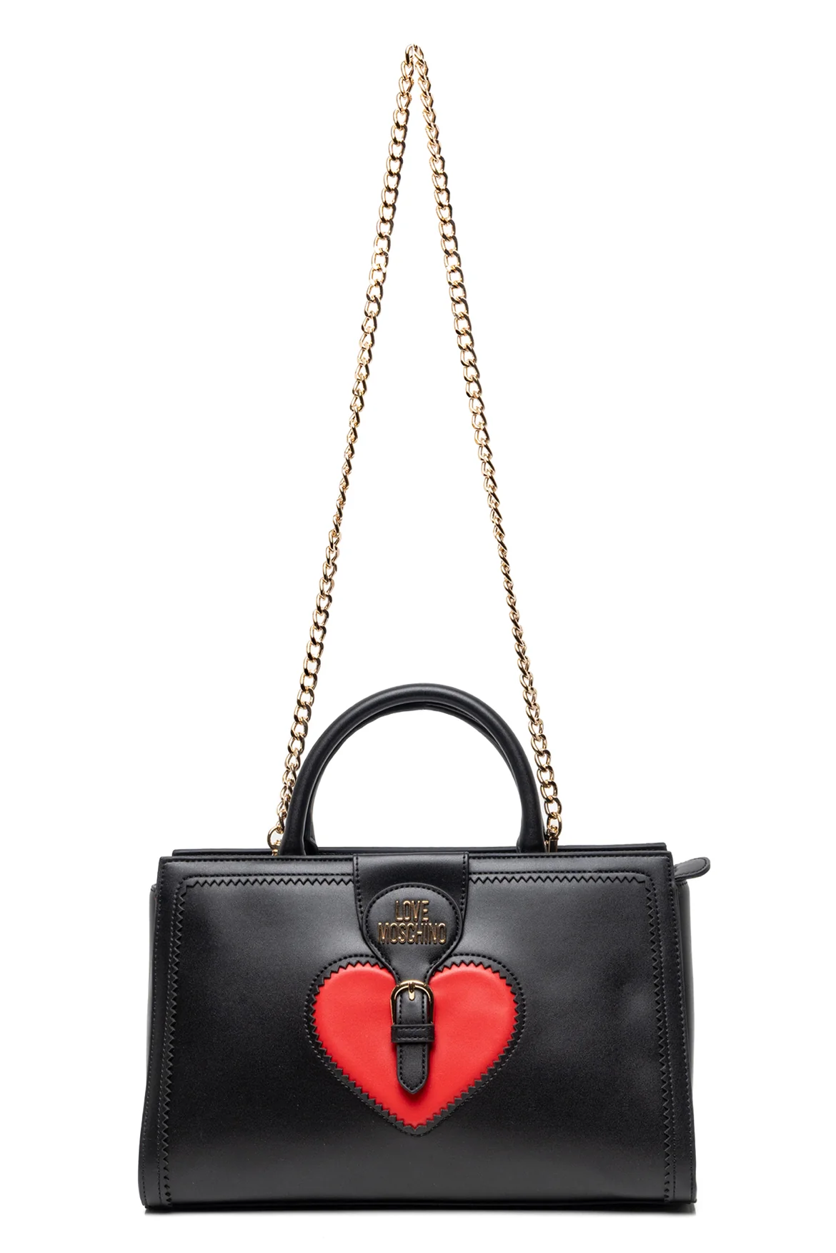 Love Moschino Leather Top Handle Heart Tote - Image 5