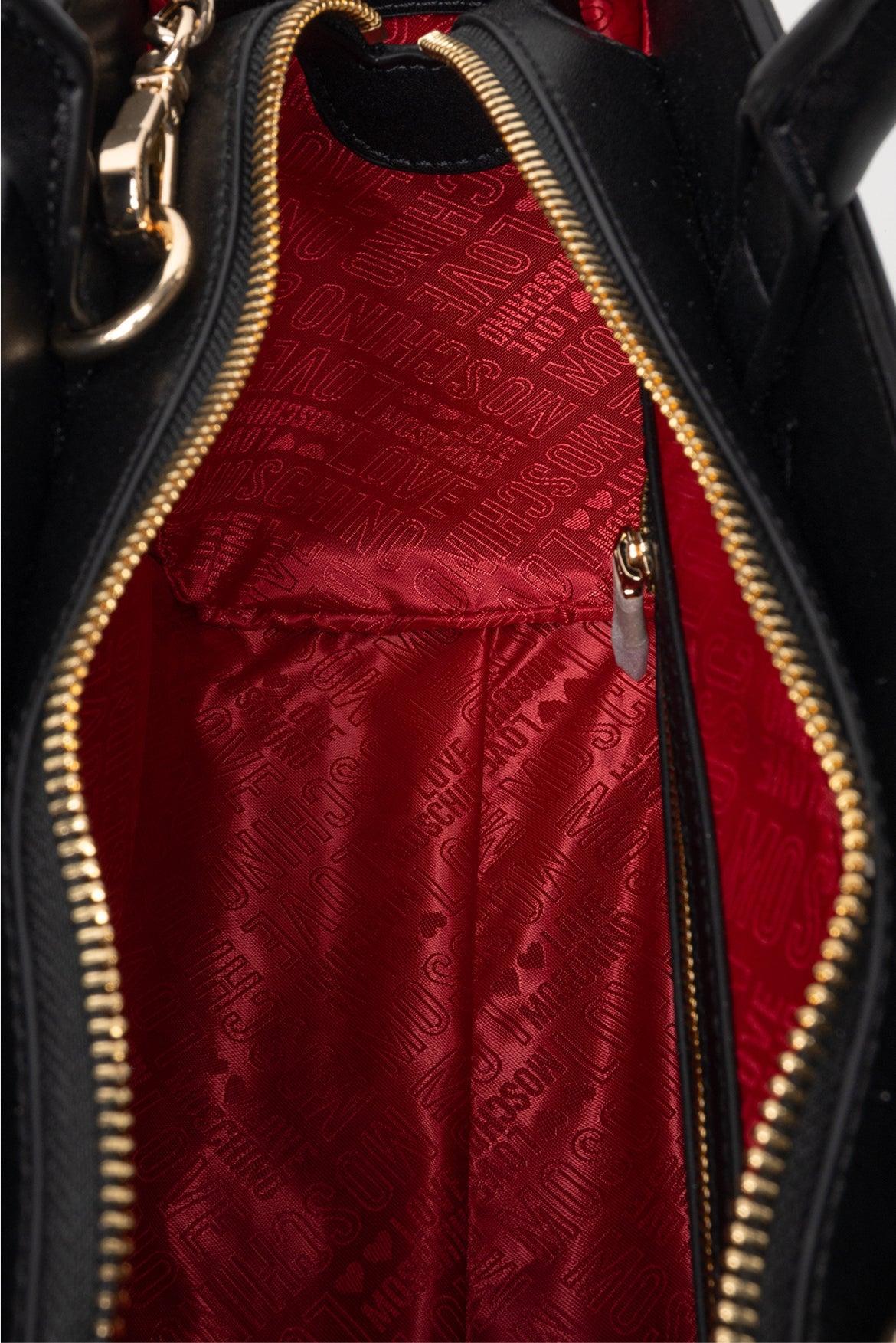 Love Moschino Leather Top Handle Heart Tote - Image 7