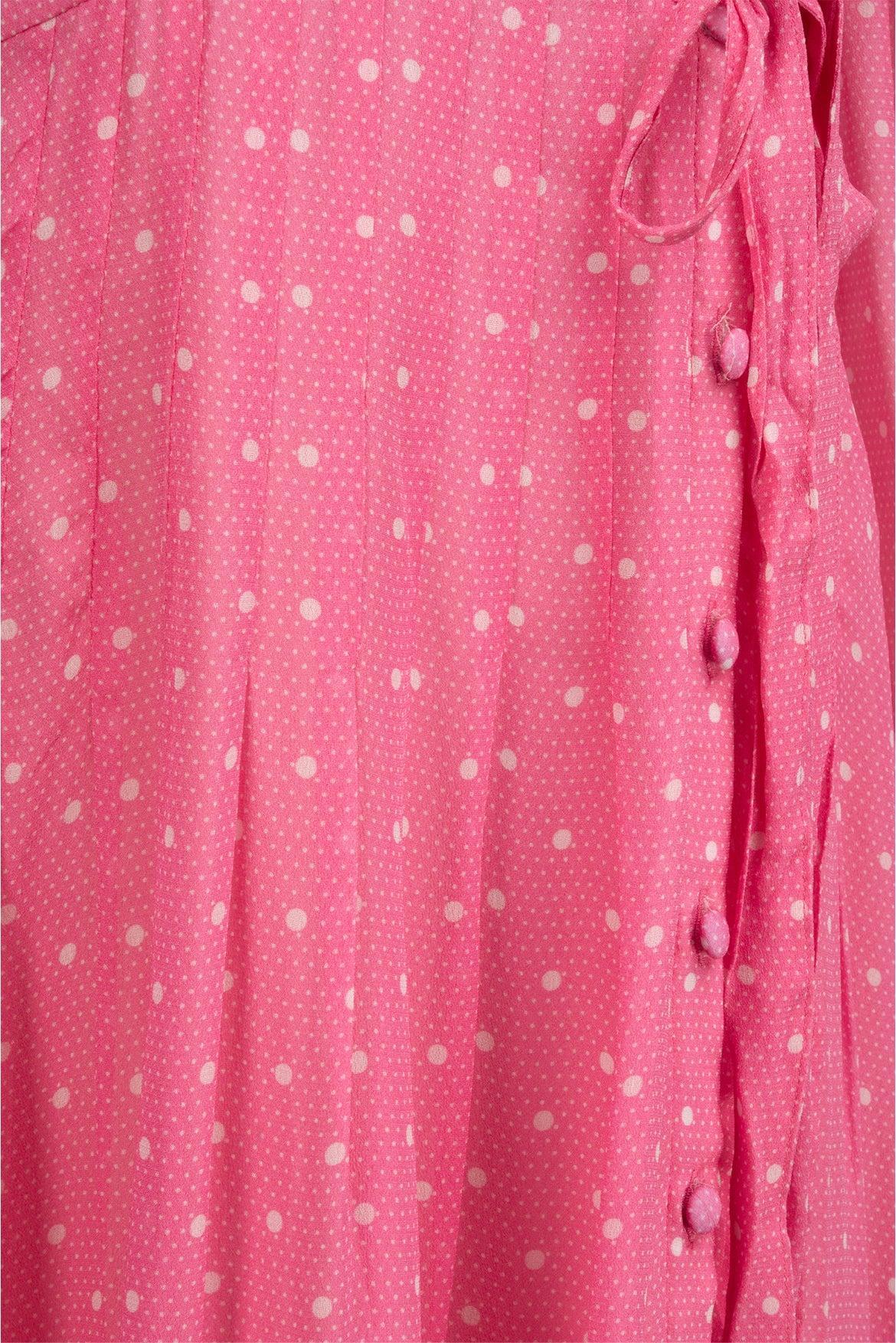 Love Shack Fancy Size 4 Bevelyn Chiffon Midi Wrap Dress - Image 3