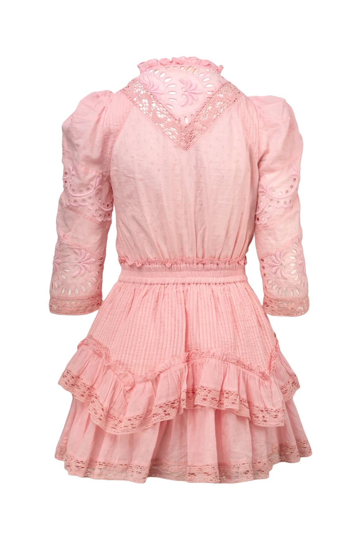 Love Shack Fancy Size S Isidore Lace Rufffle Mini Dress - Image 2