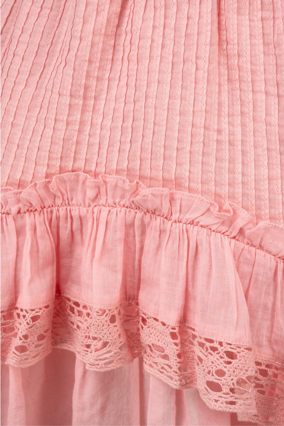 Love Shack Fancy Size S Isidore Lace Rufffle Mini Dress - Image 3