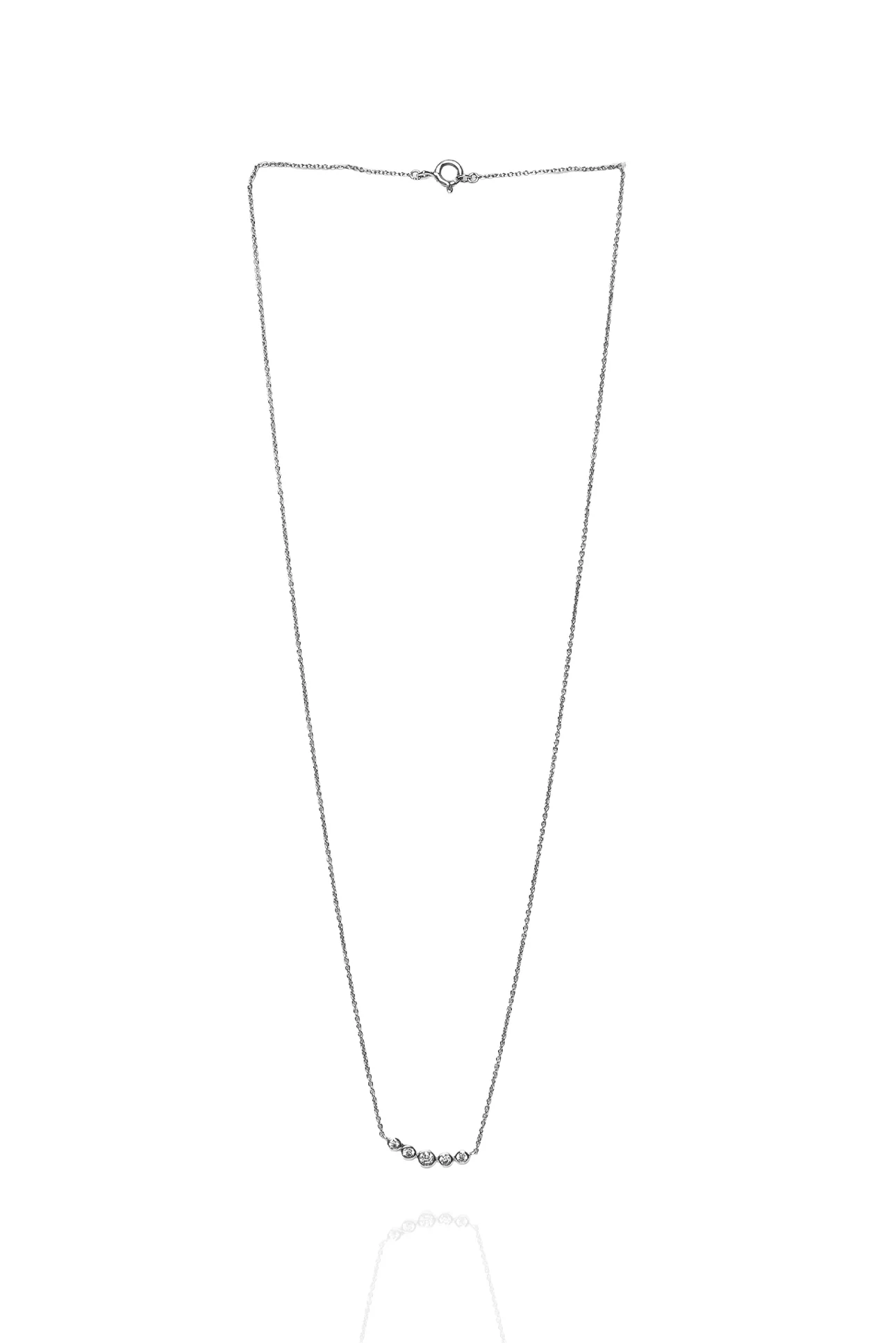 Macy's Forever Grown Diamonds Sterling Silver & Lab-Created Diamond Necklace - Image 2