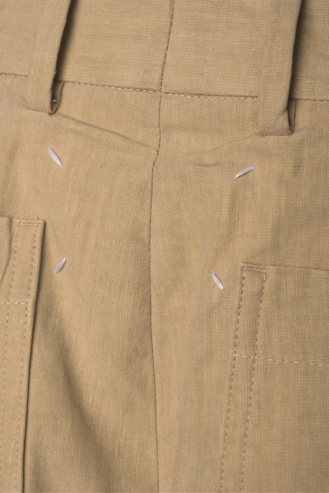 Maison Martin Margiela Size 46 Linen Blend Bermuda Shorts - Image 4