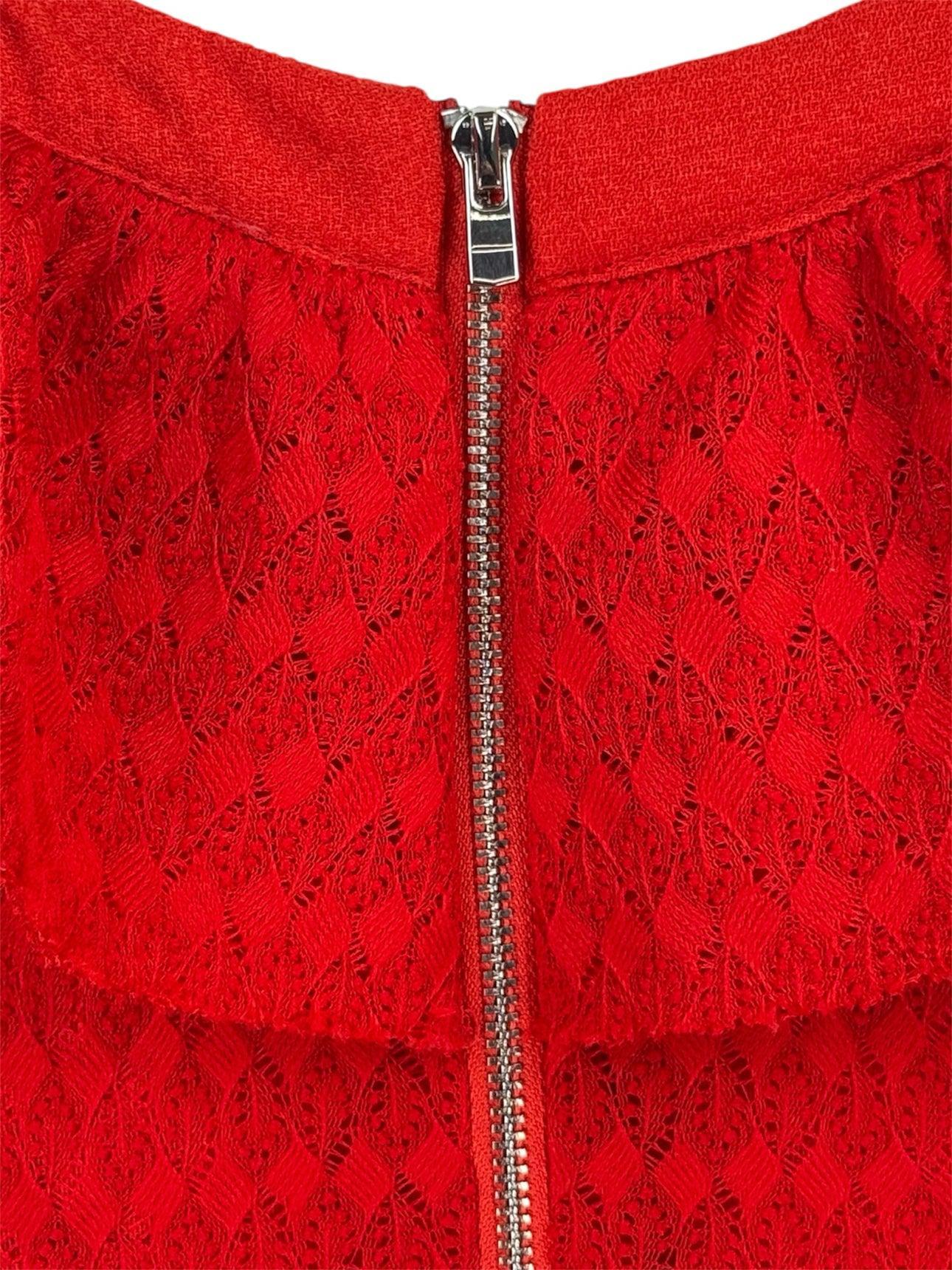maje Size 2 Reglisse Ruffled Cold Shoulder Dress - Image 3