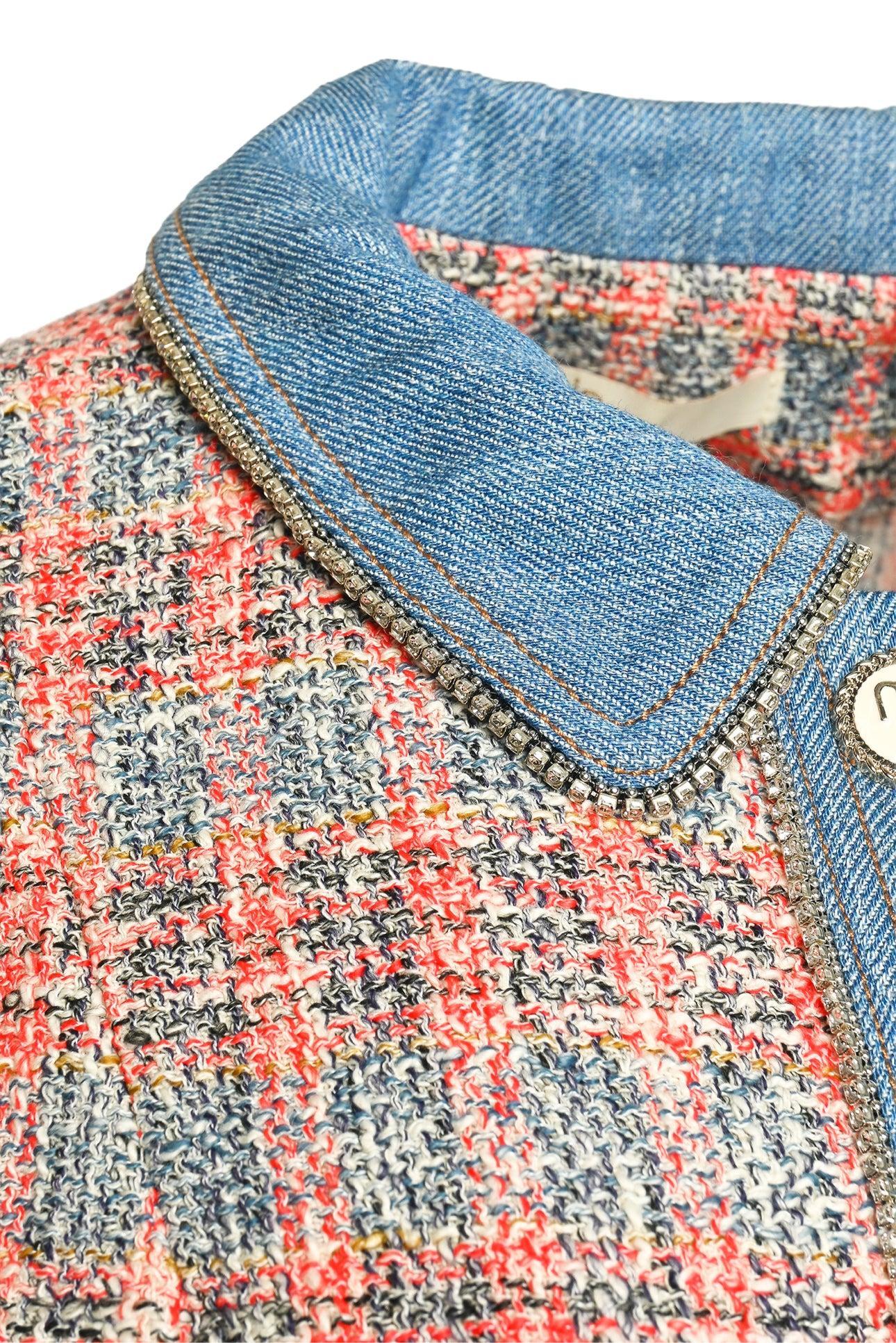 maje Size 36 Renise Tweed Check Dress - Image 3