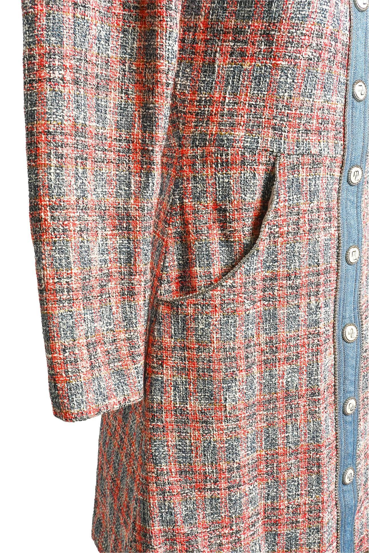 maje Size 36 Renise Tweed Check Dress - Image 4