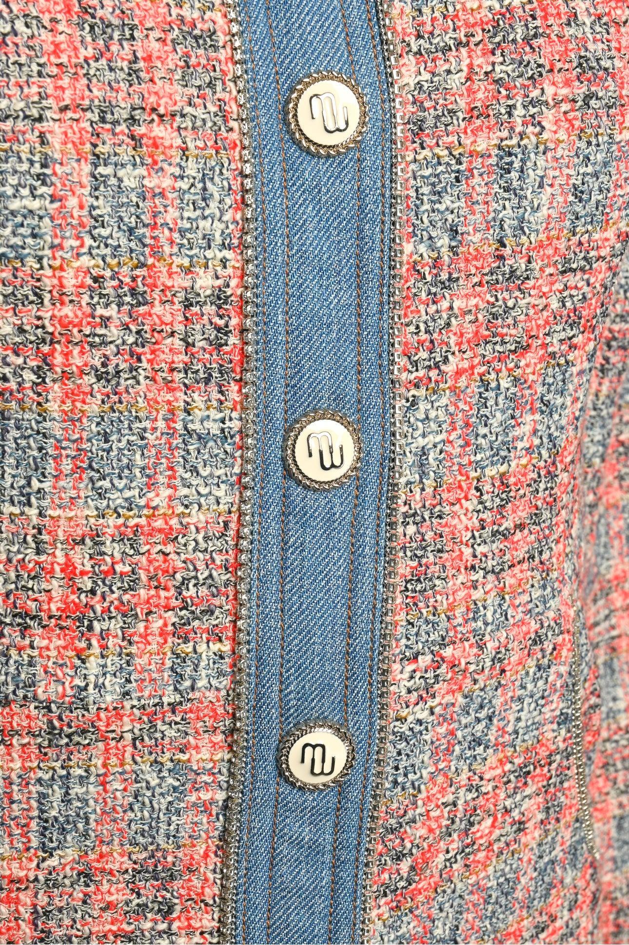 maje Size 36 Renise Tweed Check Dress - Image 5