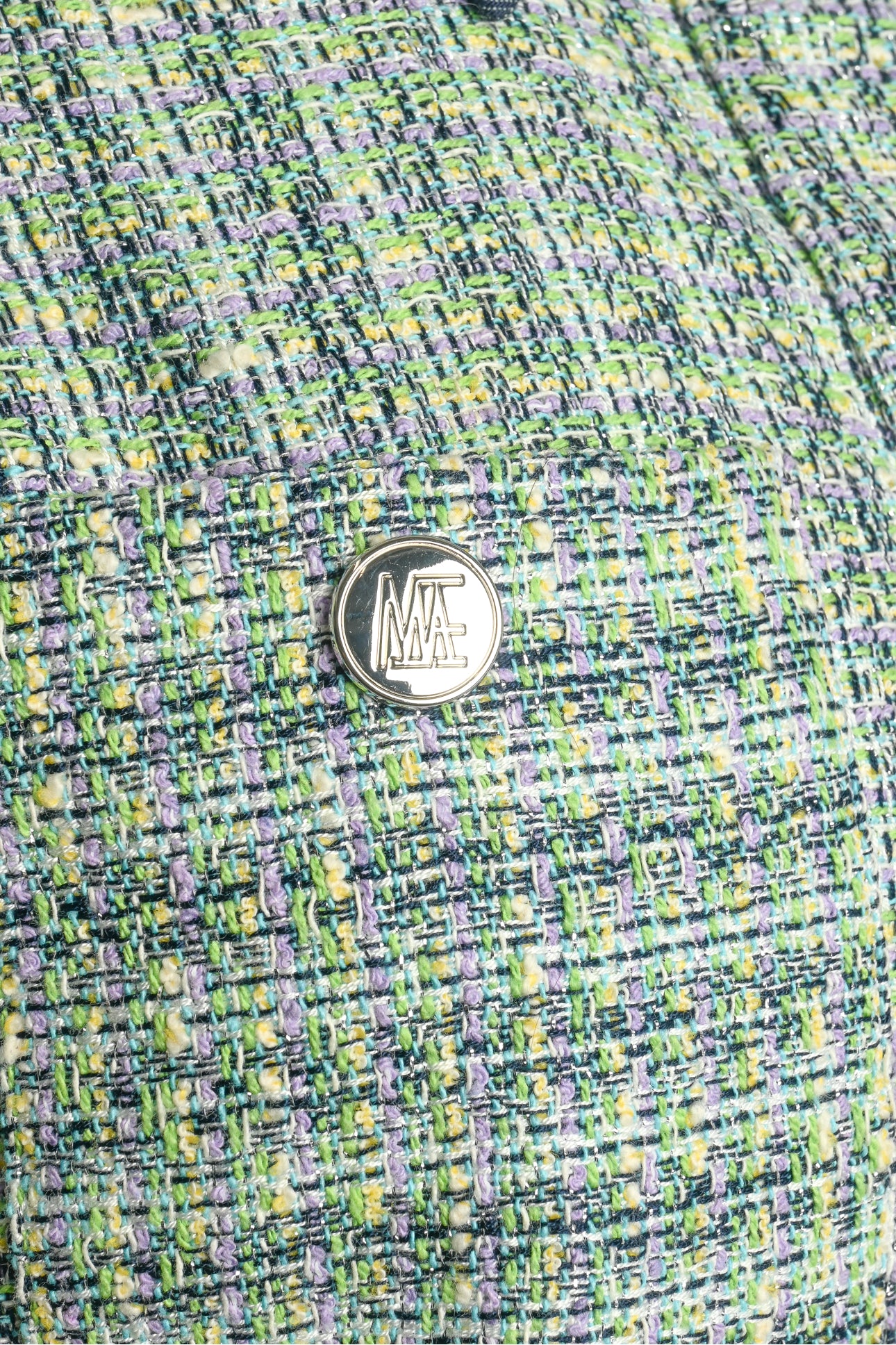 Maje Size 40 Contrast Tweed Cropped Jacket - Image 3