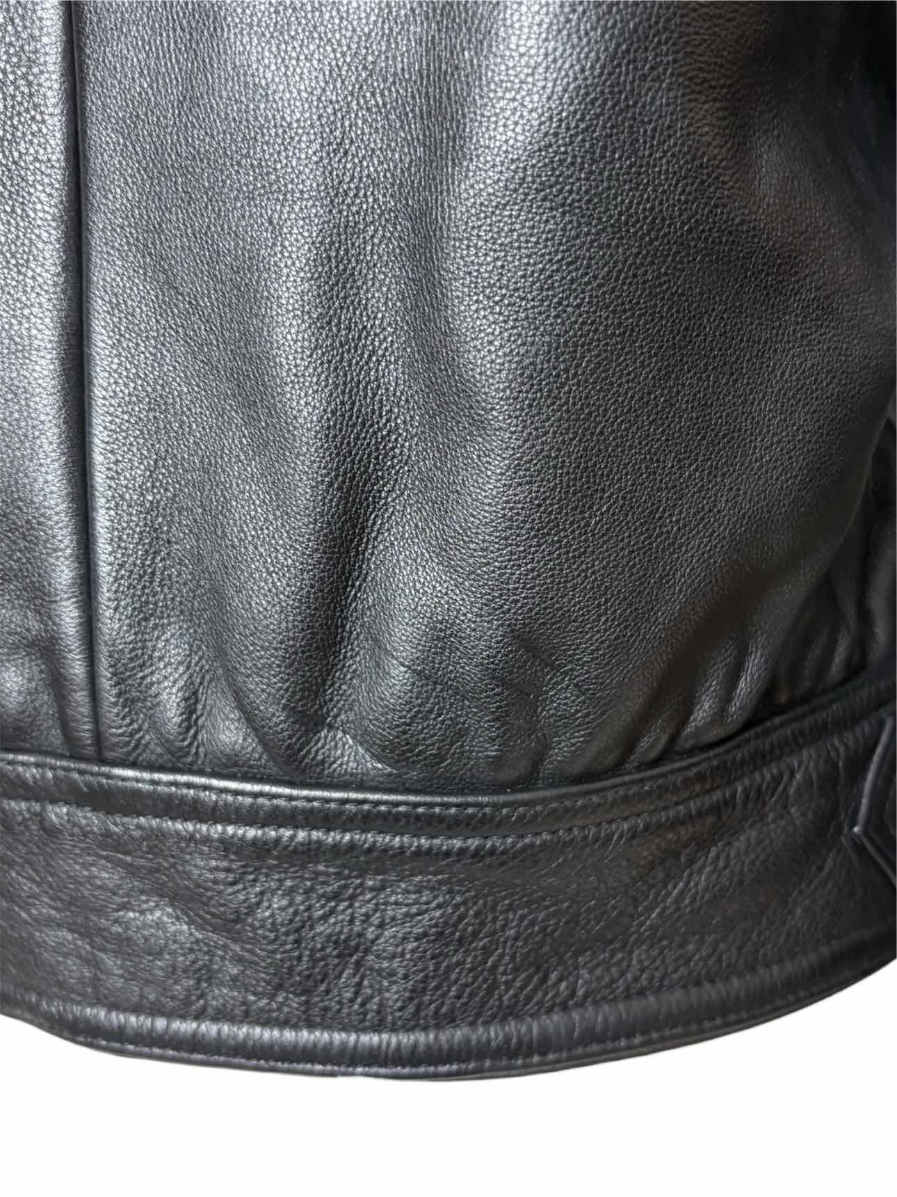 maje Size 40 Leather w/Shearling Collar Moto Jacket - Image 4