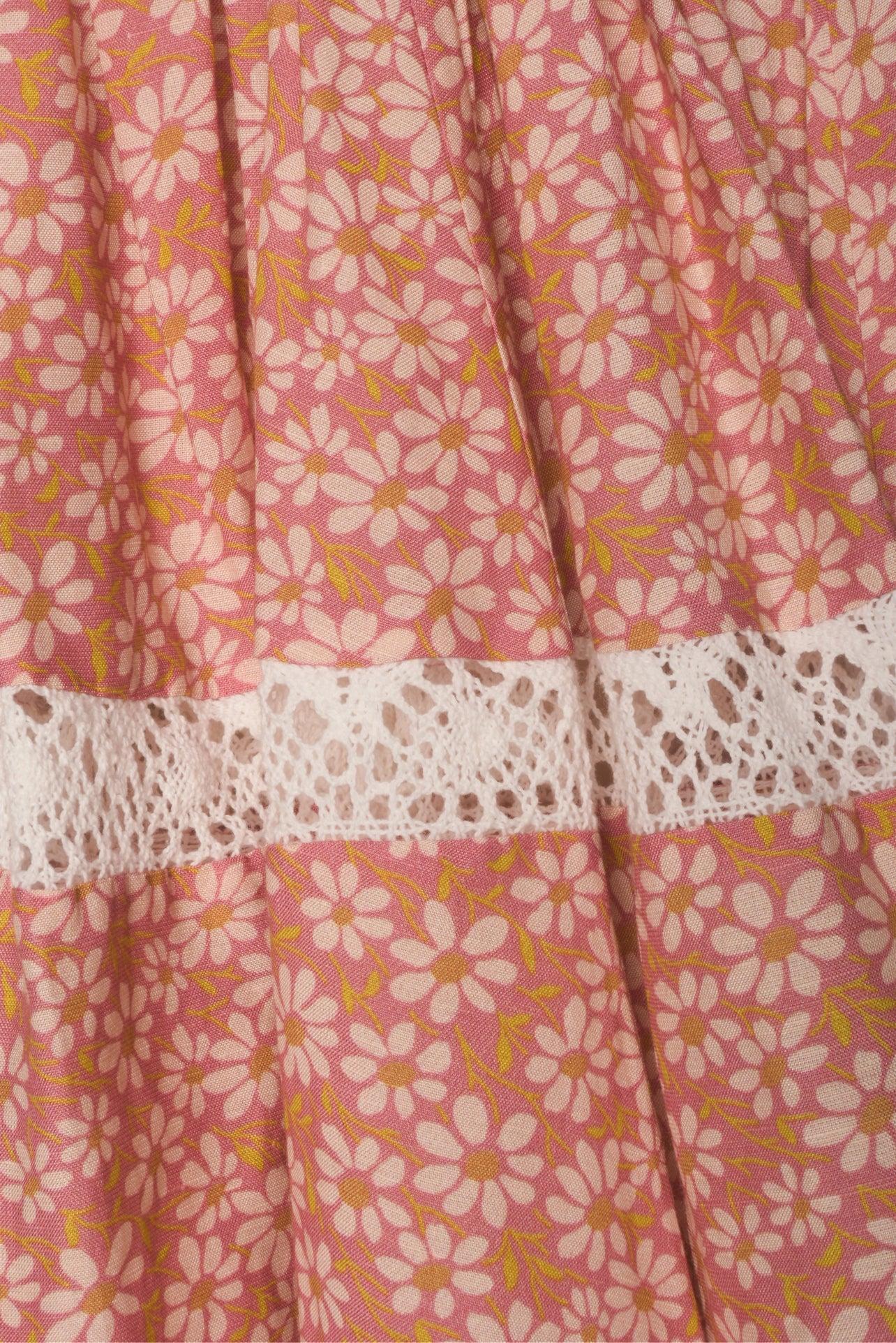 maje Size XS Floral Print Lace Braid Dress - Image 3
