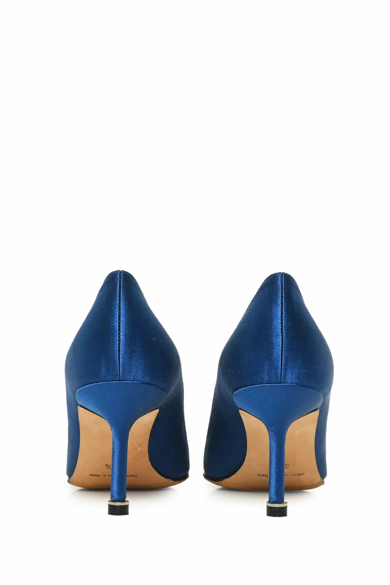 Manolo Blahnik Size 34.5 Hangisi 70 Satin Pumps - Image 4