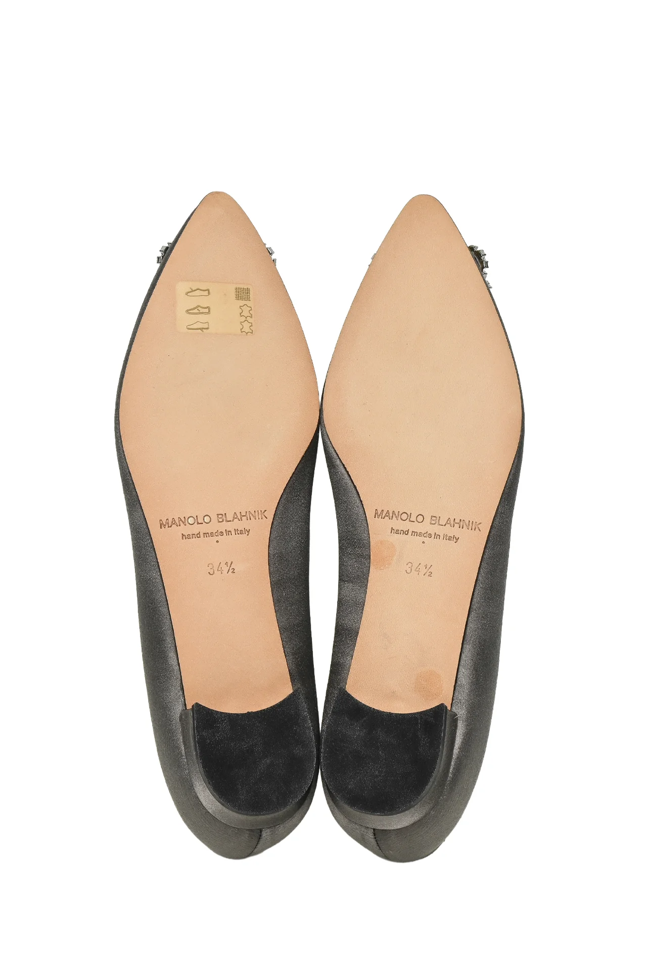 Manolo Blahnik Size 34.5 Hangisi Crystal Buckle Flats - Image 6