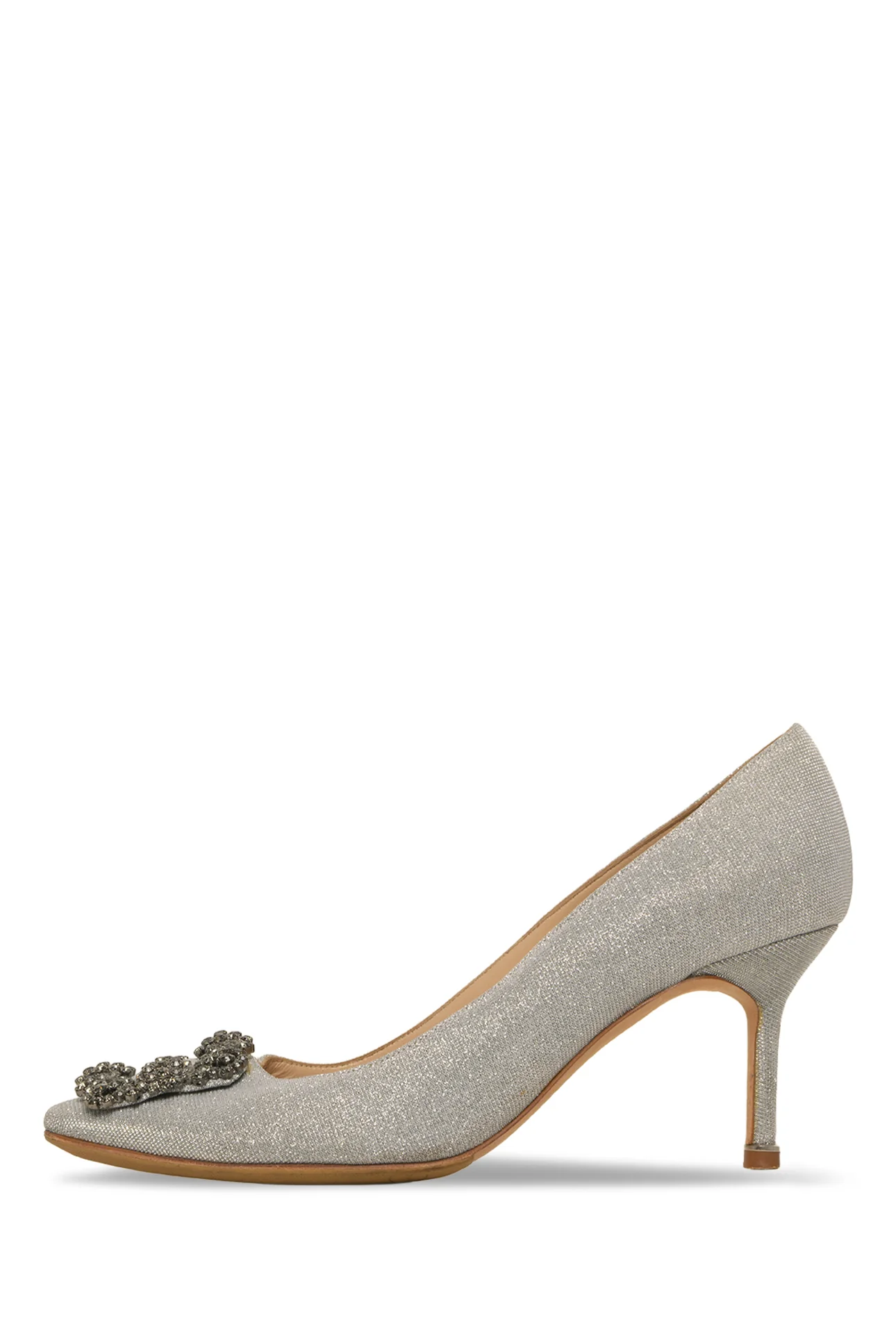 Manolo Blahnik Size 37.5 Hangisi 70 Sparkly Pumps - Image 3