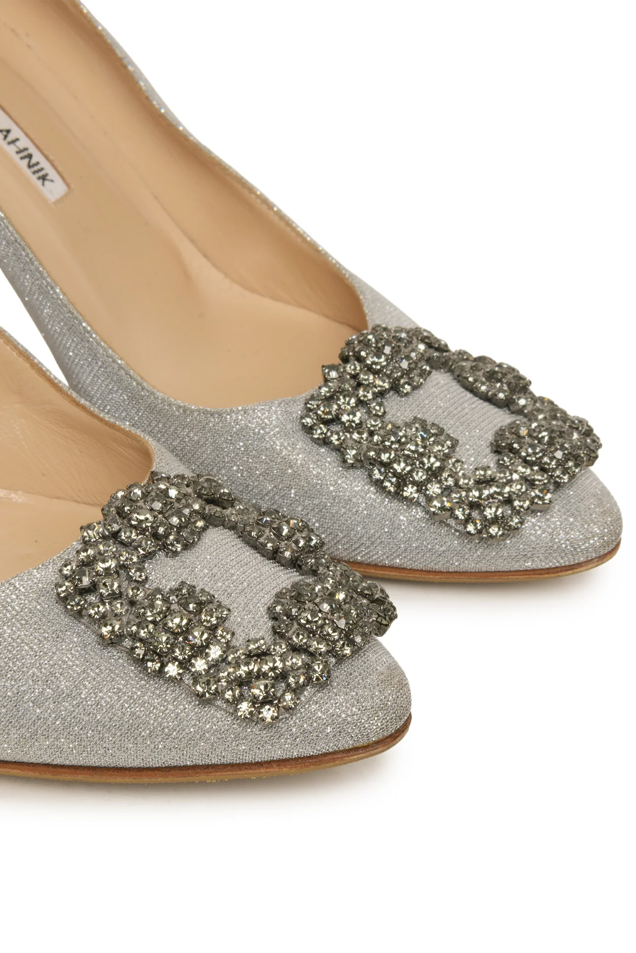 Manolo Blahnik Size 37.5 Hangisi 70 Sparkly Pumps - Image 5