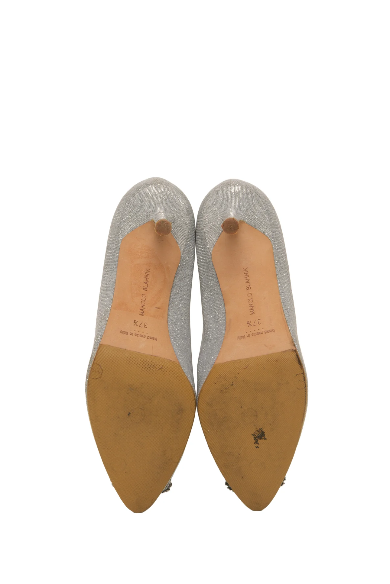 Manolo Blahnik Size 37.5 Hangisi 70 Sparkly Pumps - Image 7