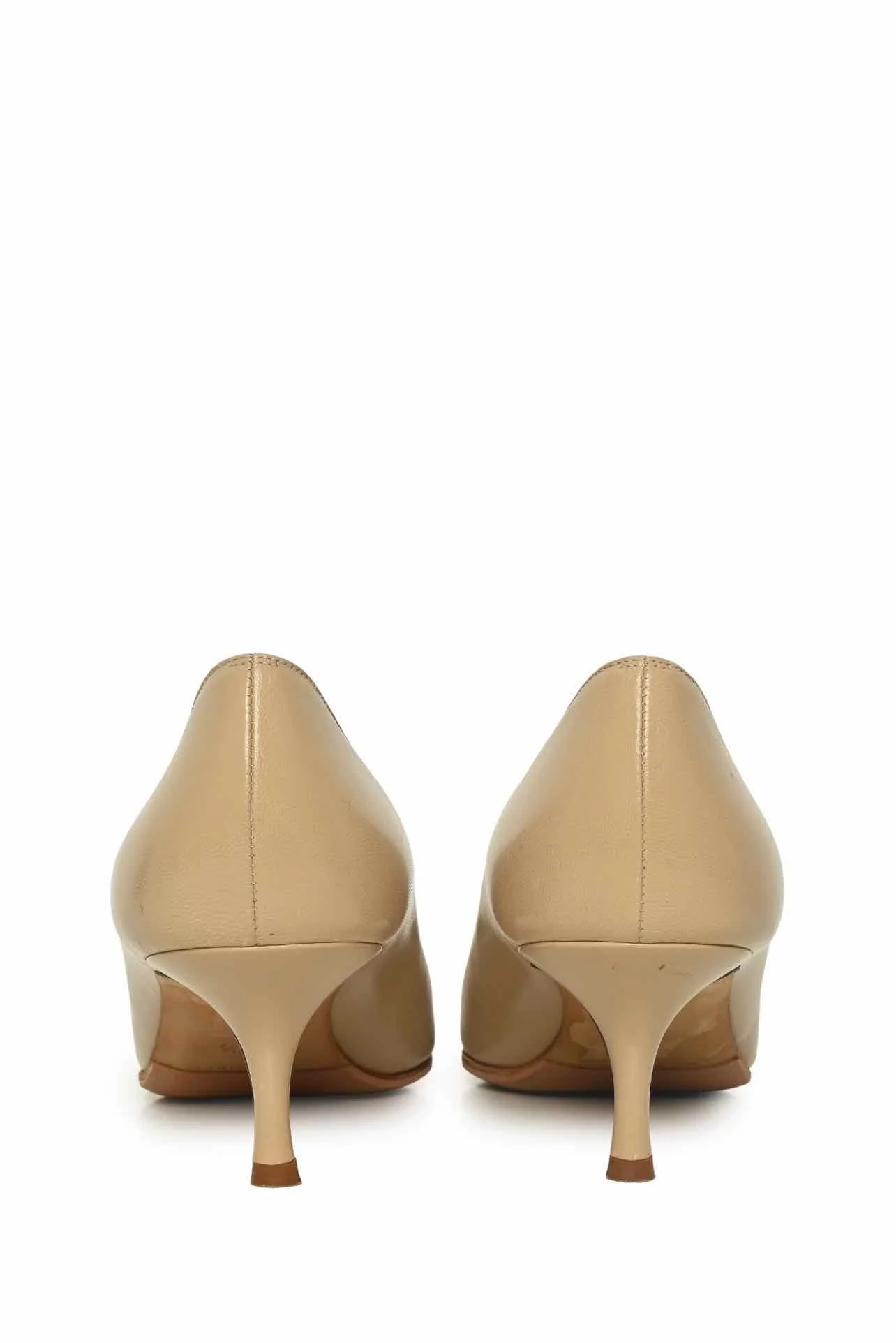 Manolo Blahnik Size 37.5 Leather BB 50 Pumps - Image 4