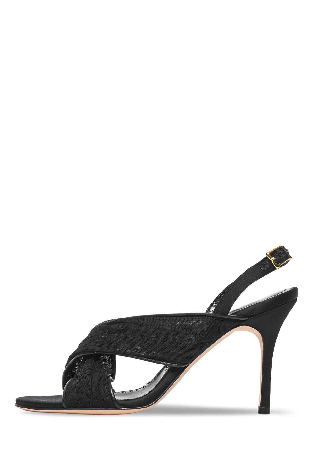 Manolo Blahnik Size 37 Drapia Tulle Sandals - Image 3