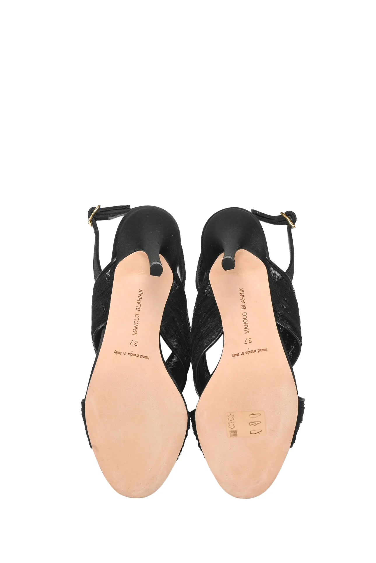 Manolo Blahnik Size 37 Drapia Tulle Sandals - Image 6