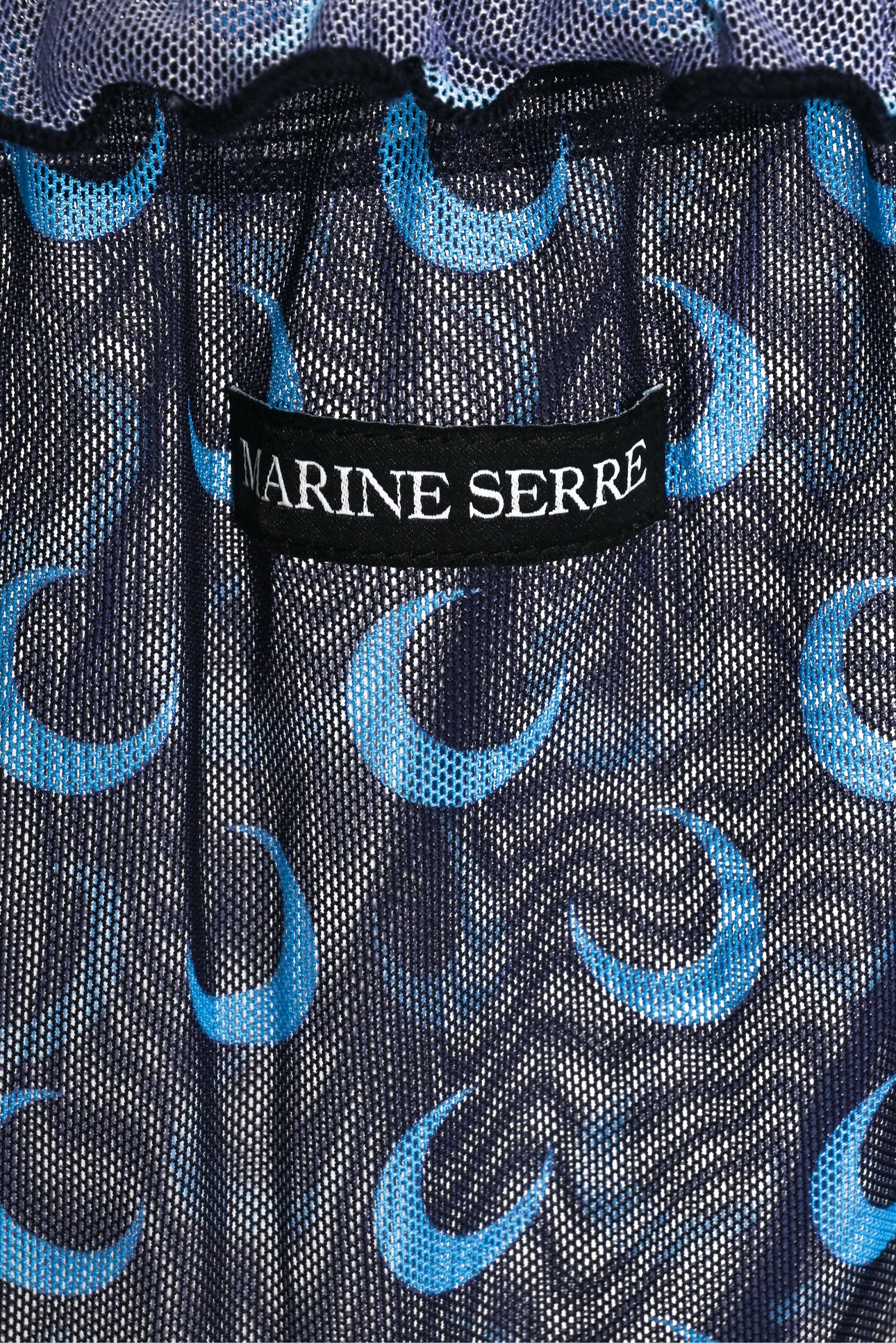 Marine Serre Size 6 Moon Printed Mesh Midi Skirt - Image 3