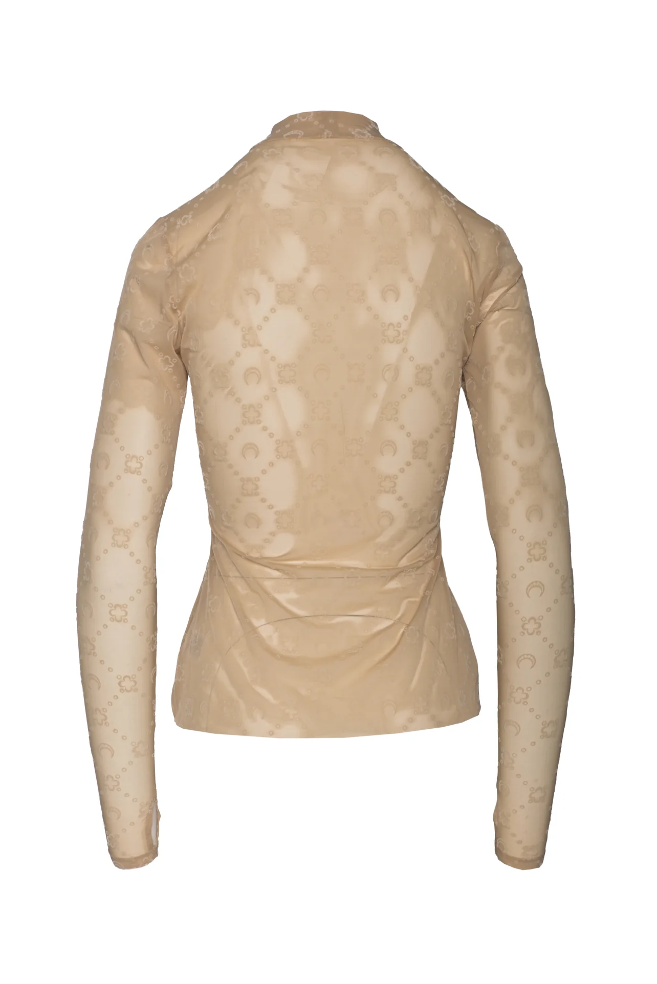 Marine Serre Size L Moonogram Mesh Flock Second Skin Highneck Tops - Image 2