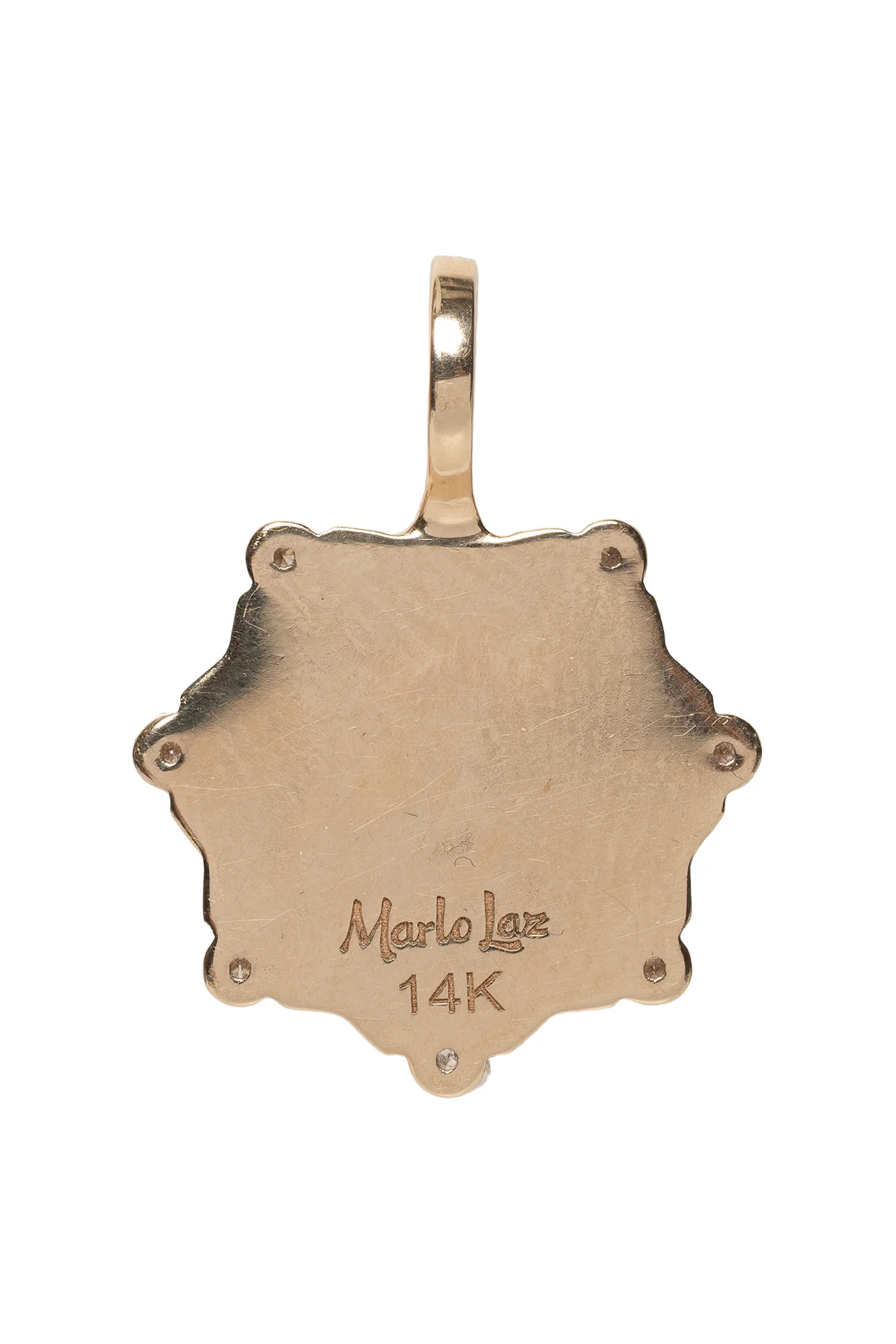 Marlo Laz Letter 'A' Alphabet Coin PavÃ© Pendant - Image 2