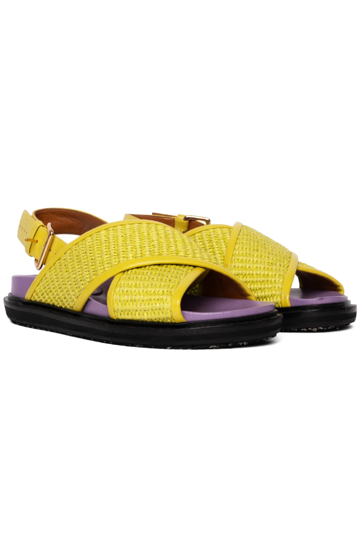 Marni Size 37 Fussbett Leather Sandals - Image 2