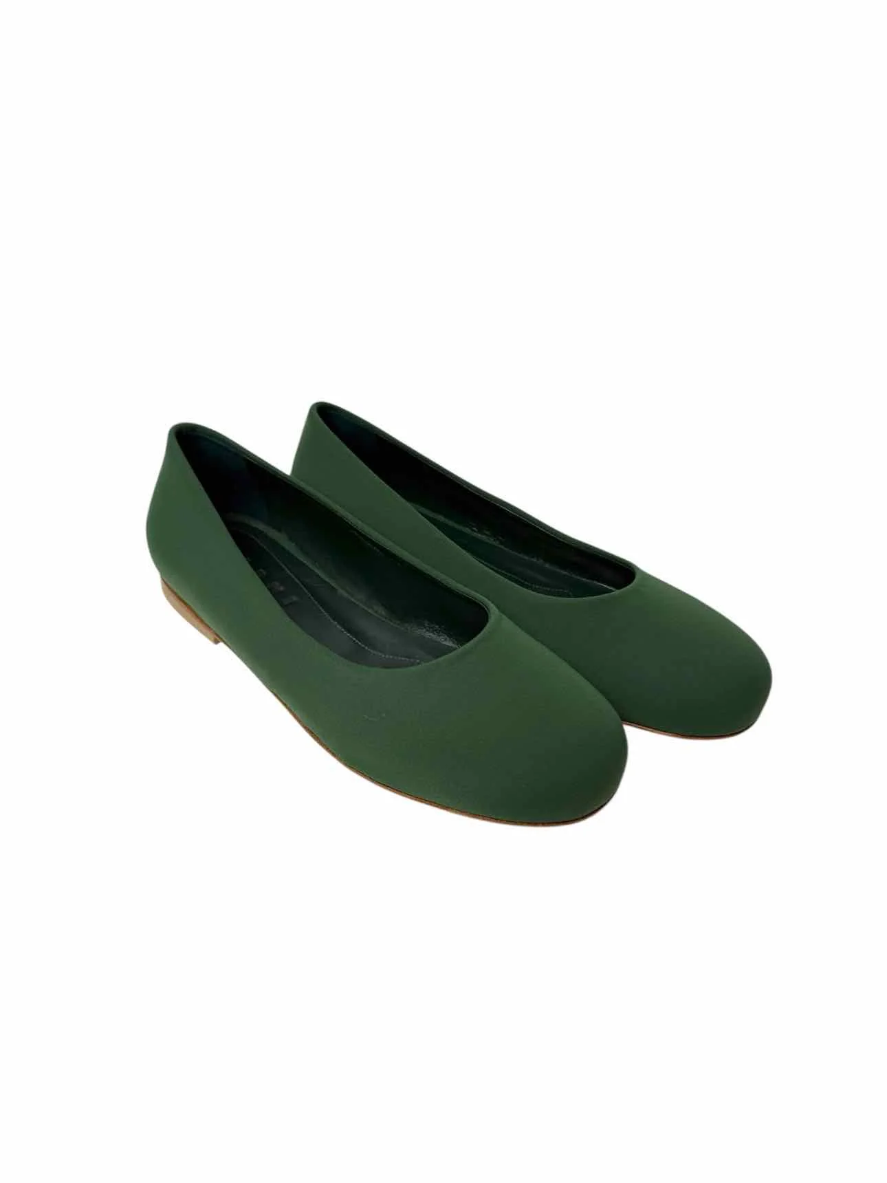 Marni Size 38 Green Fabric Ballet Flats - Image 2