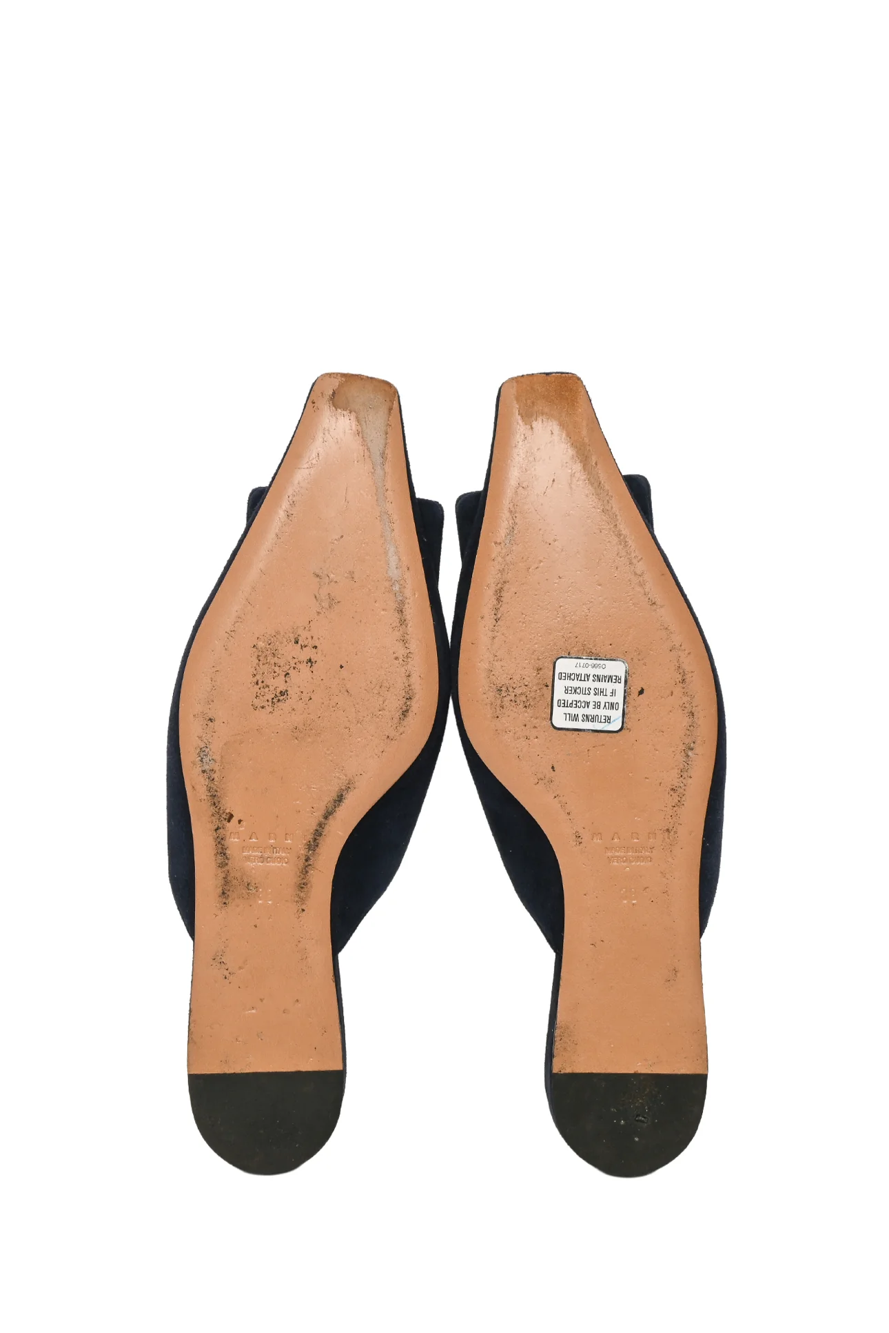Marni Size 38 Pointed Toe Suede Mules - Image 6