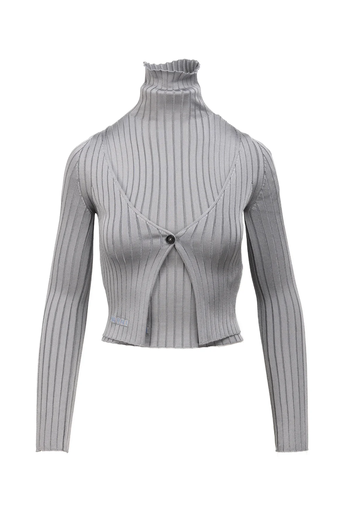 Marni Size 40 Turtleneck Sleeveless Top & Ribbed Cardigan