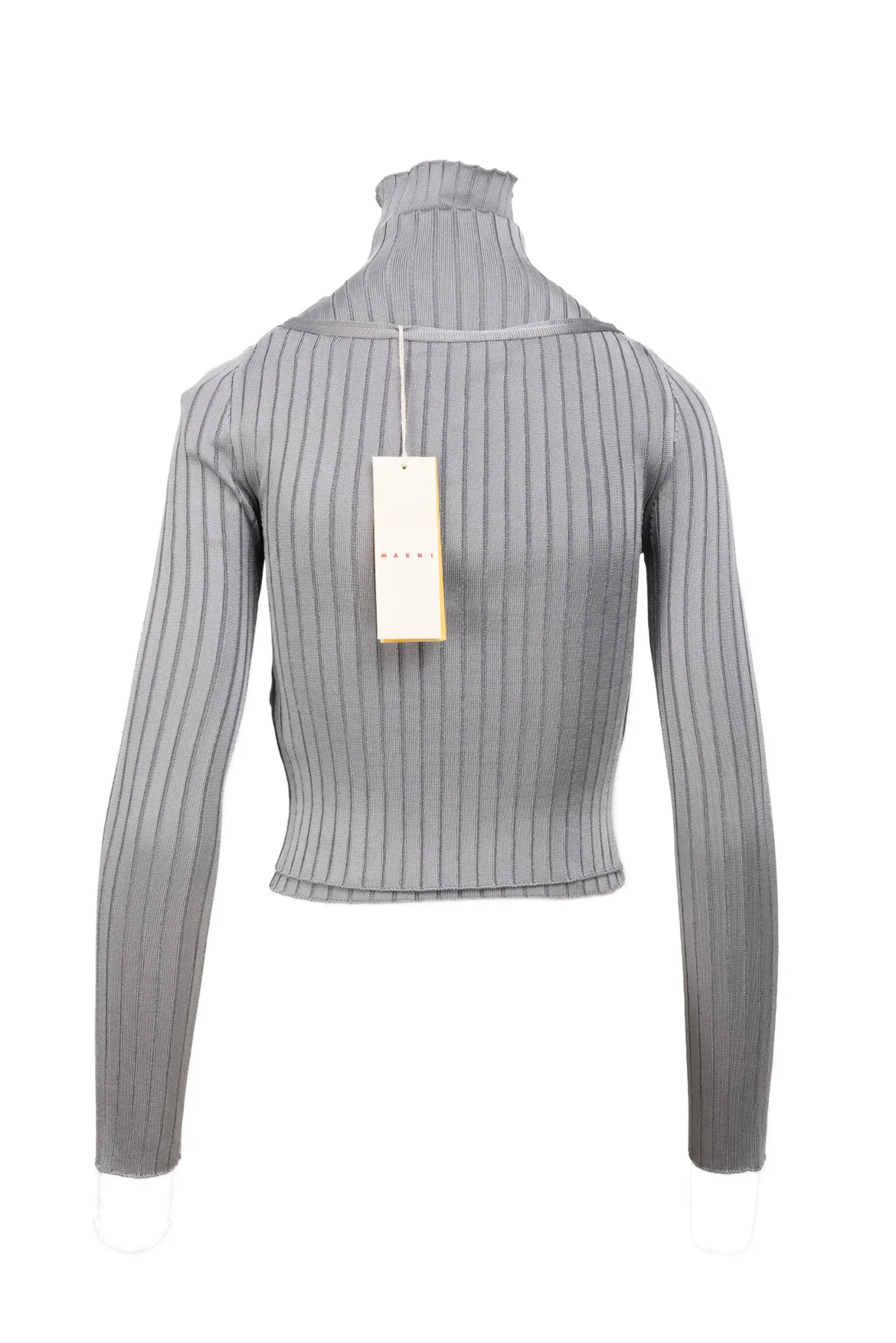 Marni Size 40 Turtleneck Sleeveless Top & Ribbed Cardigan - Image 2