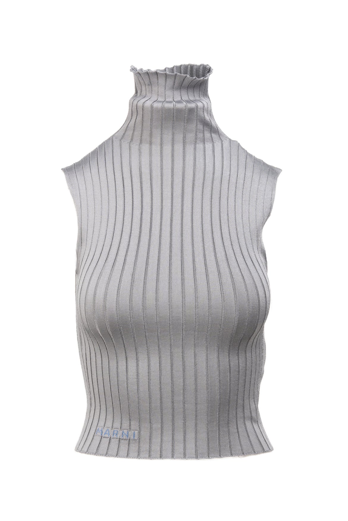 Marni Size 40 Turtleneck Sleeveless Top & Ribbed Cardigan - Image 3