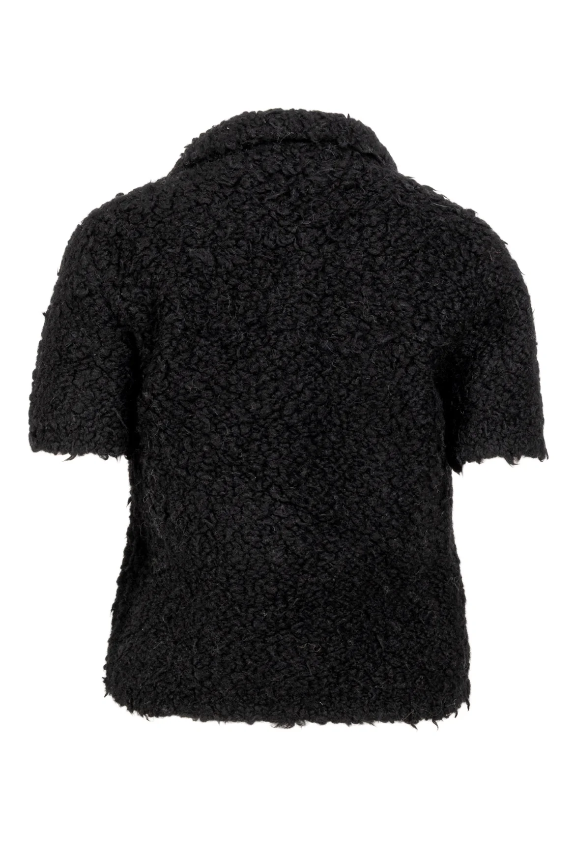 Marni Size 42 Teddy Wool-Blend Short Sleeve Polo Sweater - Image 2