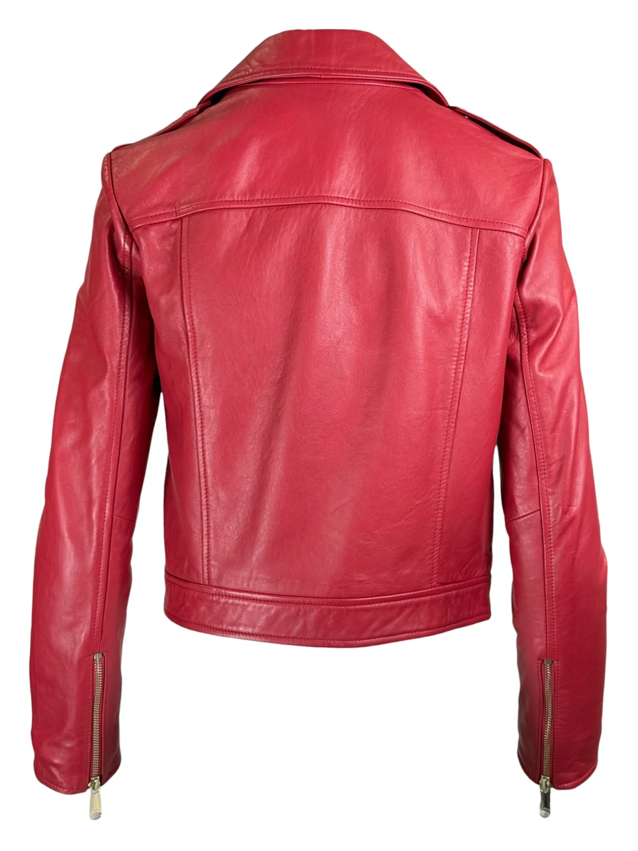 Max & Co Size 2 Leather Moto Jacket - Image 2